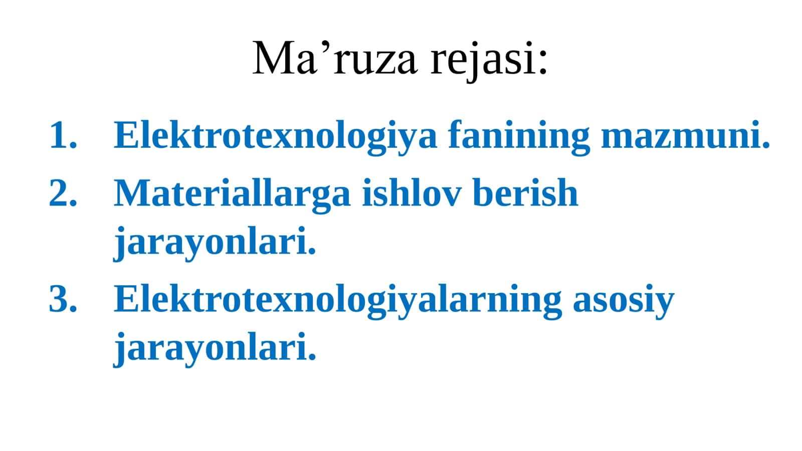 Elektrotexnologiya mazmuni 2