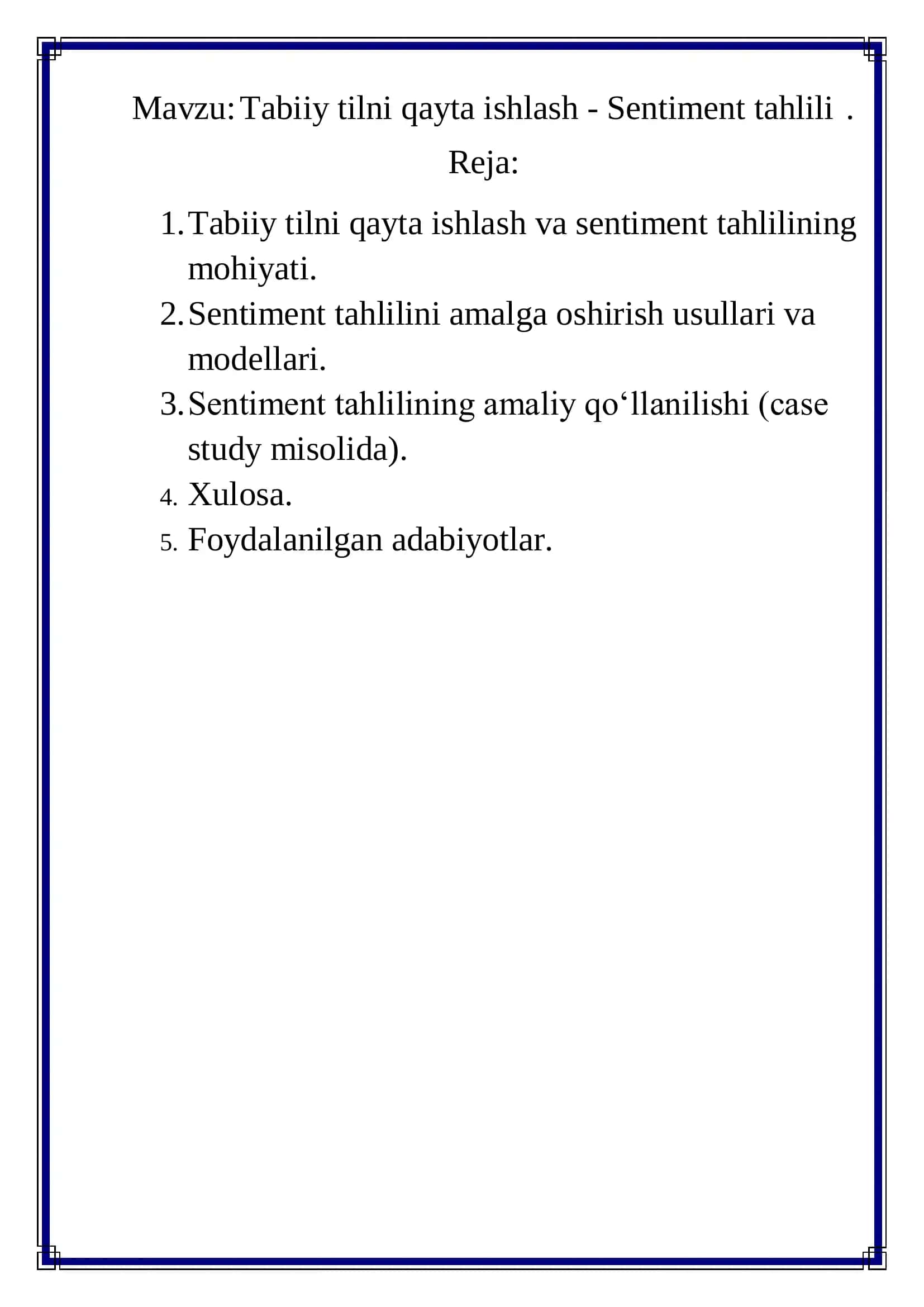 Mustaqil Ish 2