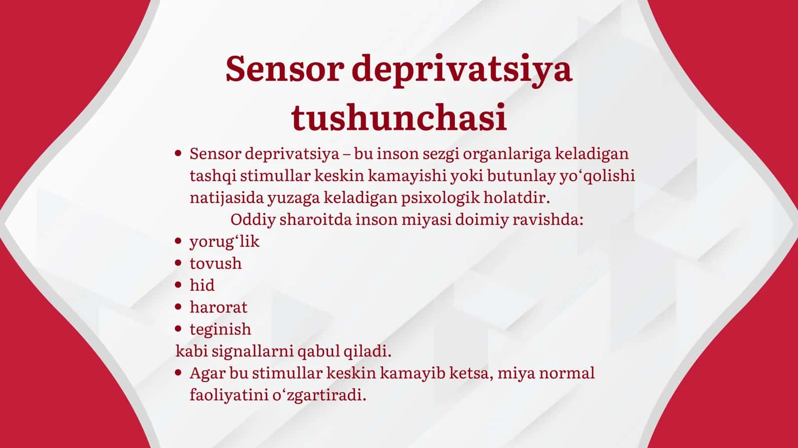 taqdimot PPT. sensor deprivatsiya va sezgi psixofizikasi 2