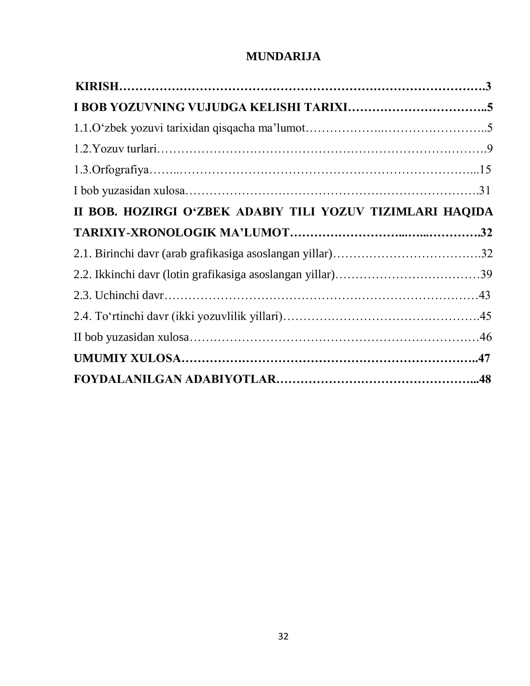 O‘ZBEK TILINING YOZUV TIZIMLARI  TARAQQIYOTI 2