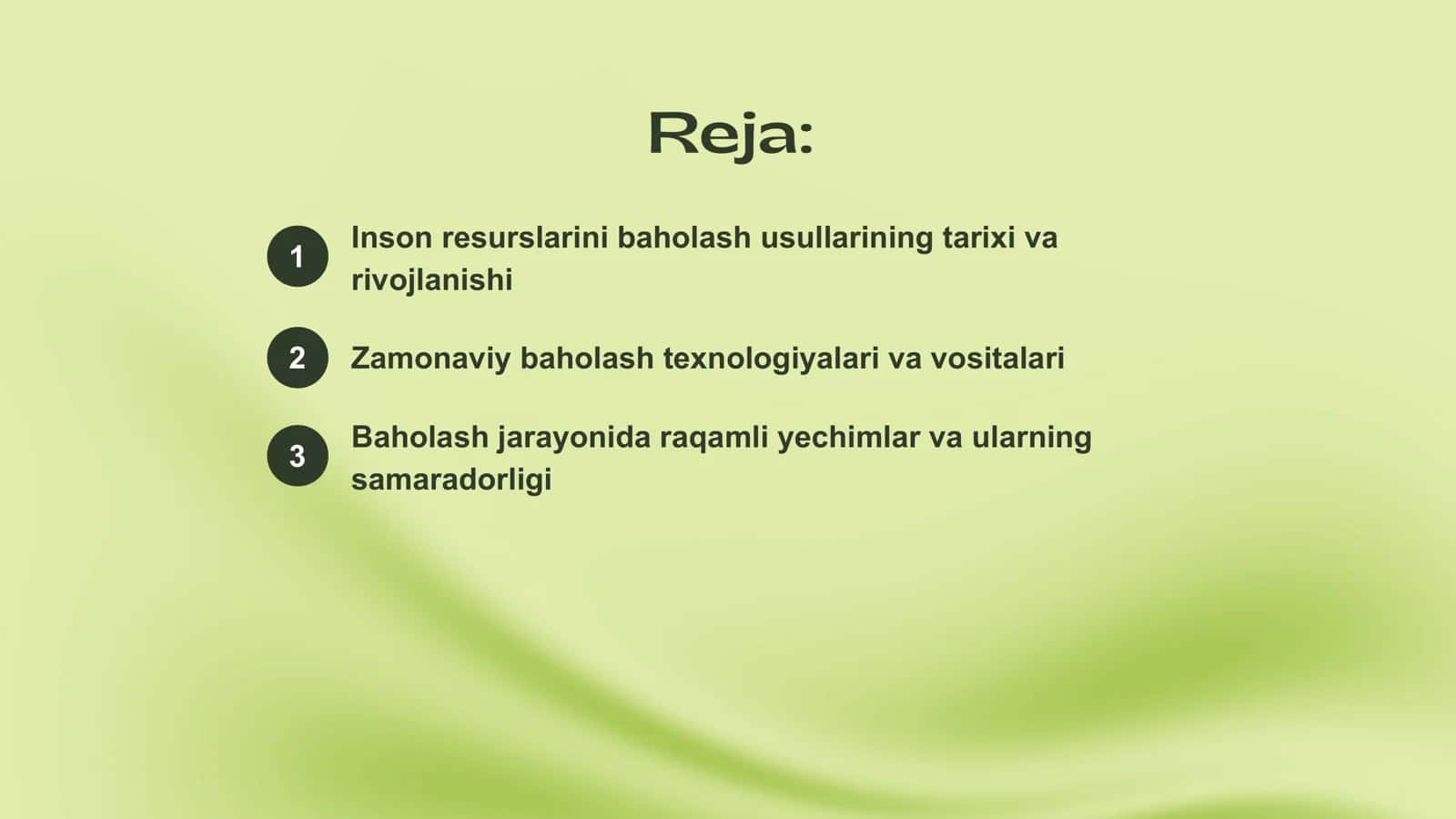 Inson resurslari faoliyatini baholashning zamonaviy usullari 2