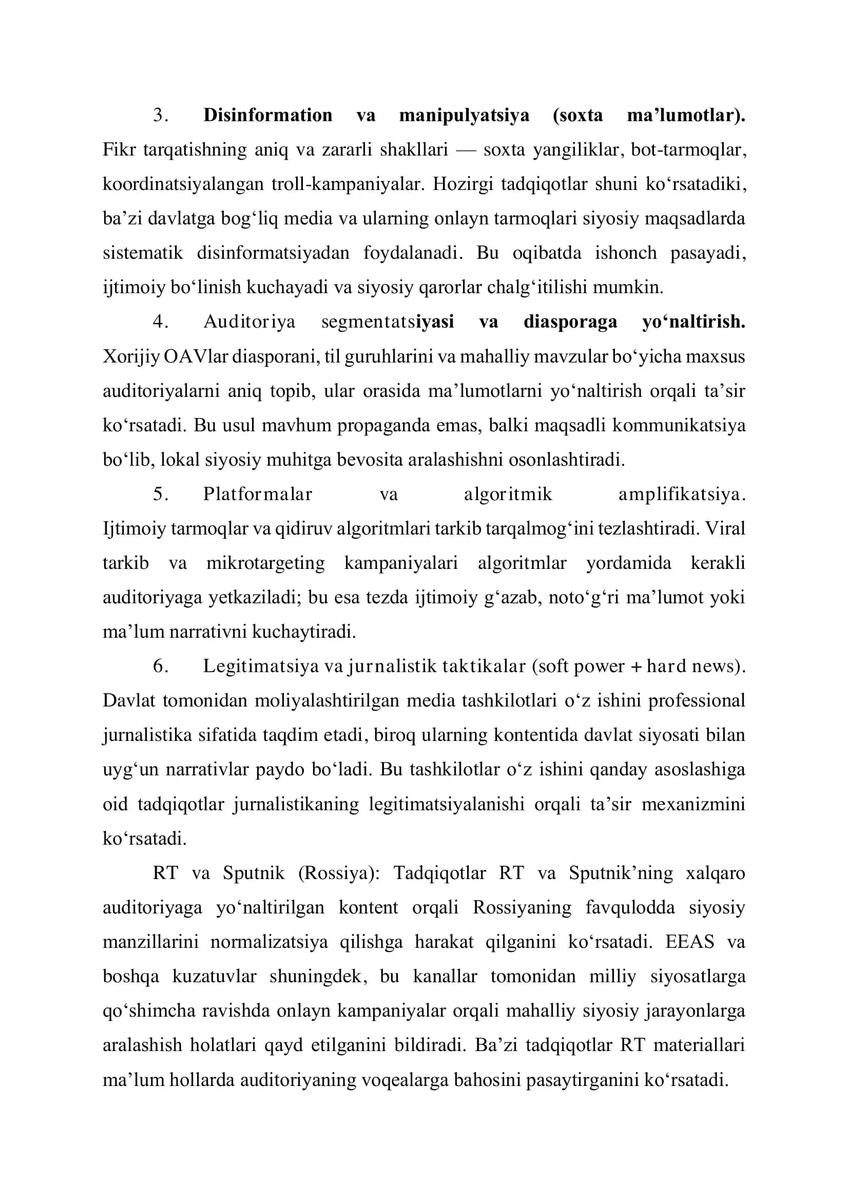 XORIJIY OAVNING TRANSMILLIY AXBOROT MAYDONIDAGI GEOSIYOSIY ROLI 2