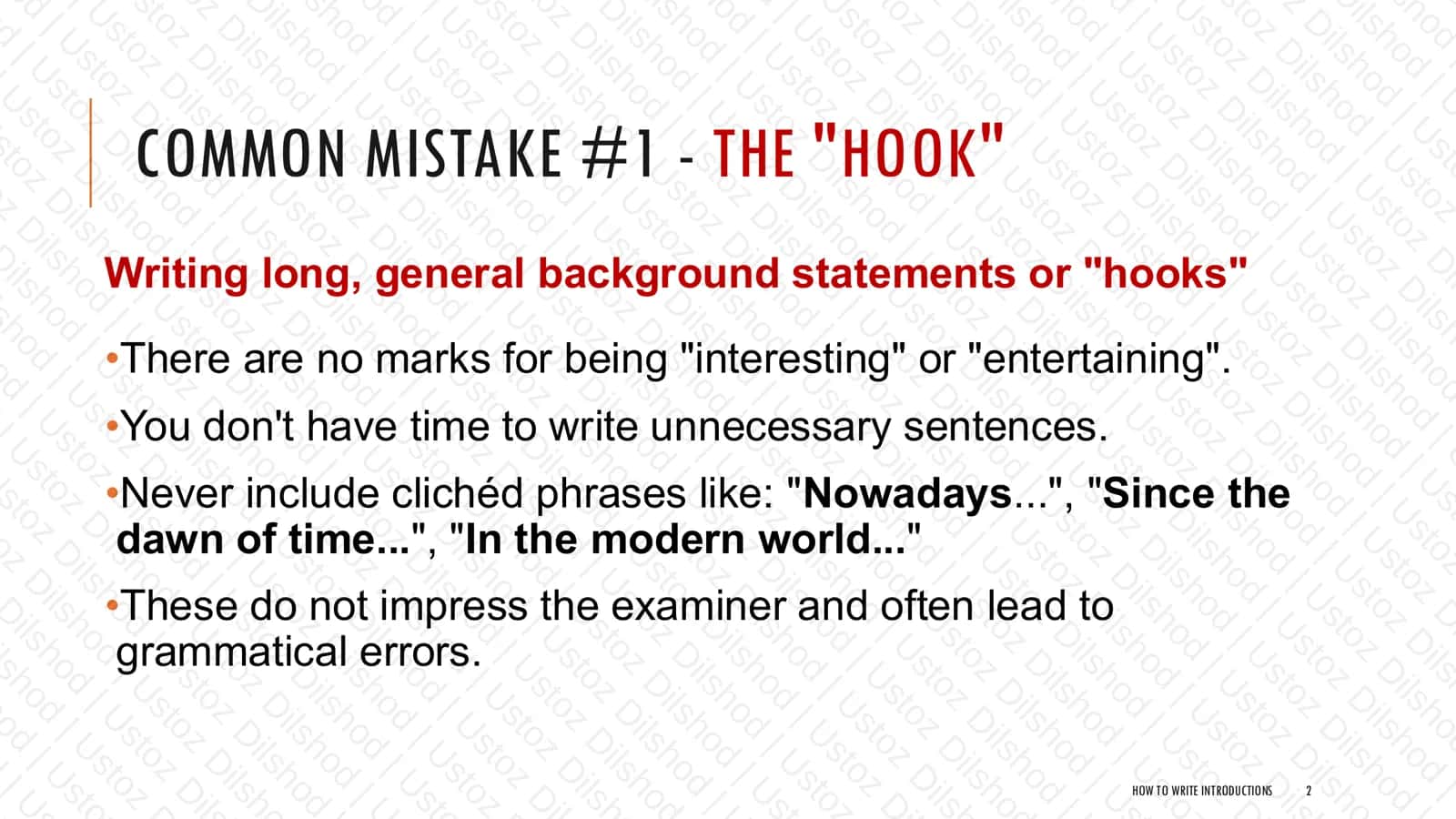 Task 2. INTRODUCTIONS 2