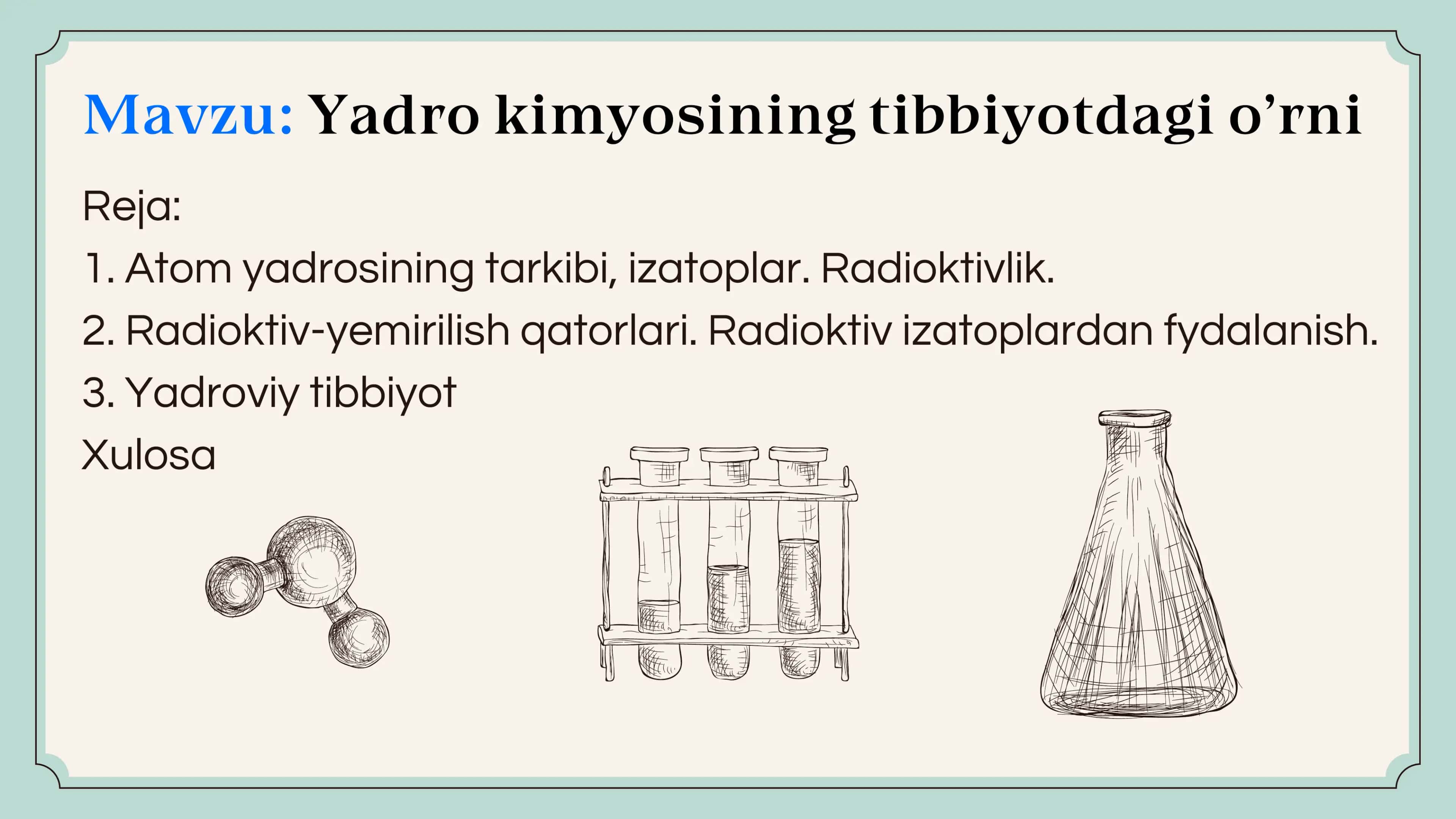 Yadro kimyosining tibbiyotdagi o’rni 2