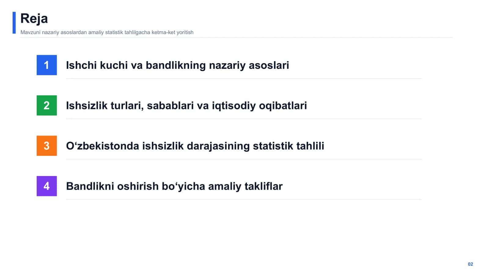 Bandlik, ishsizlik va ishchi kuchi 2