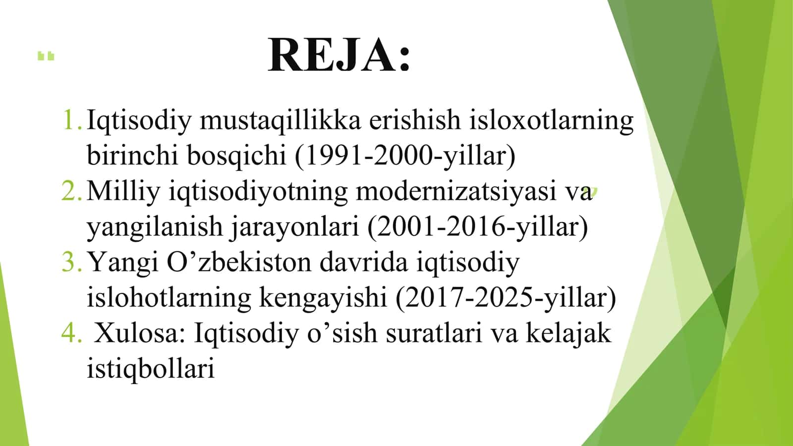 Mustaqillik yillarida iqtisodiyotning rivojlanishi 2
