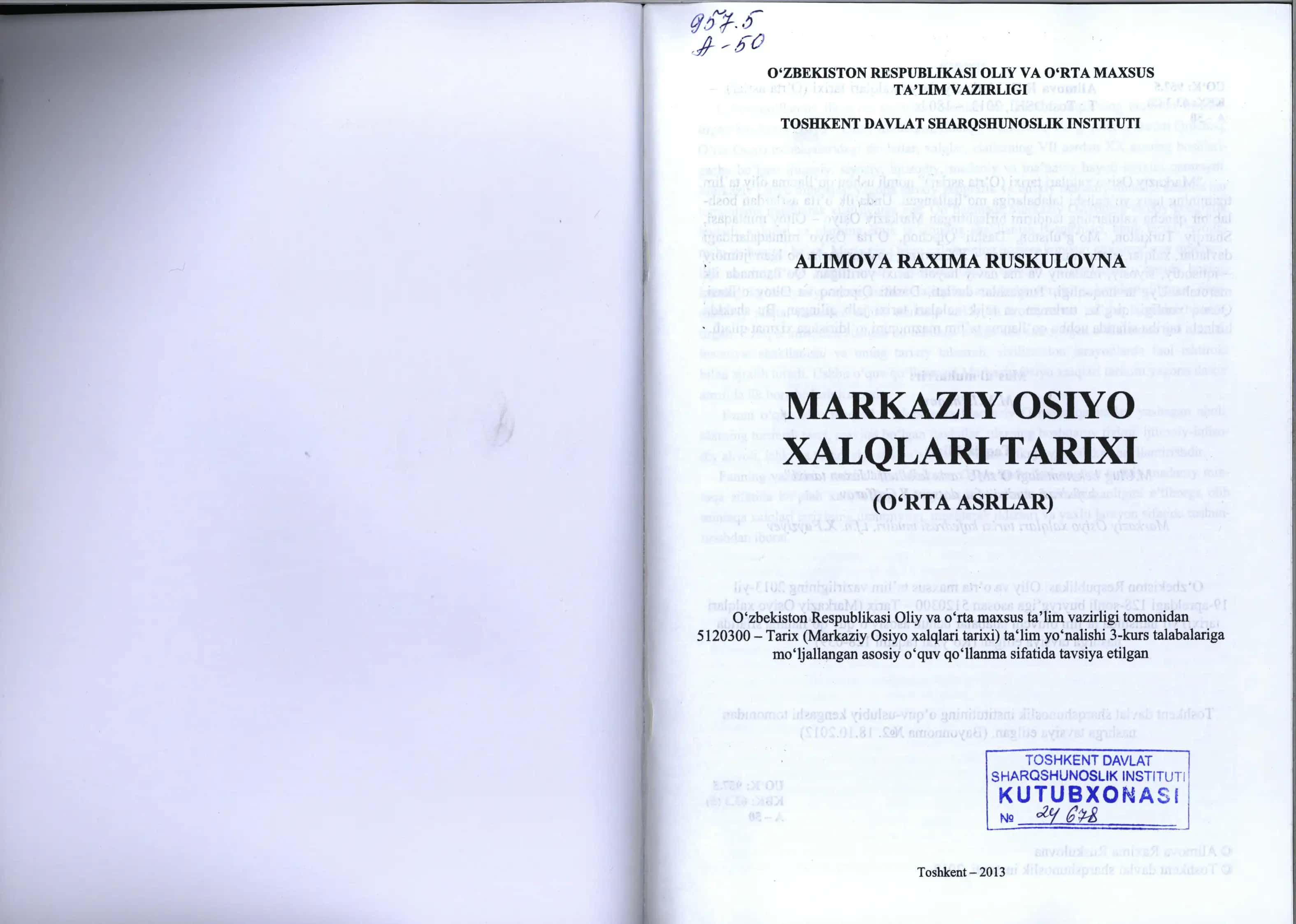 Markaziy osiyo xalqlari tarixi 2