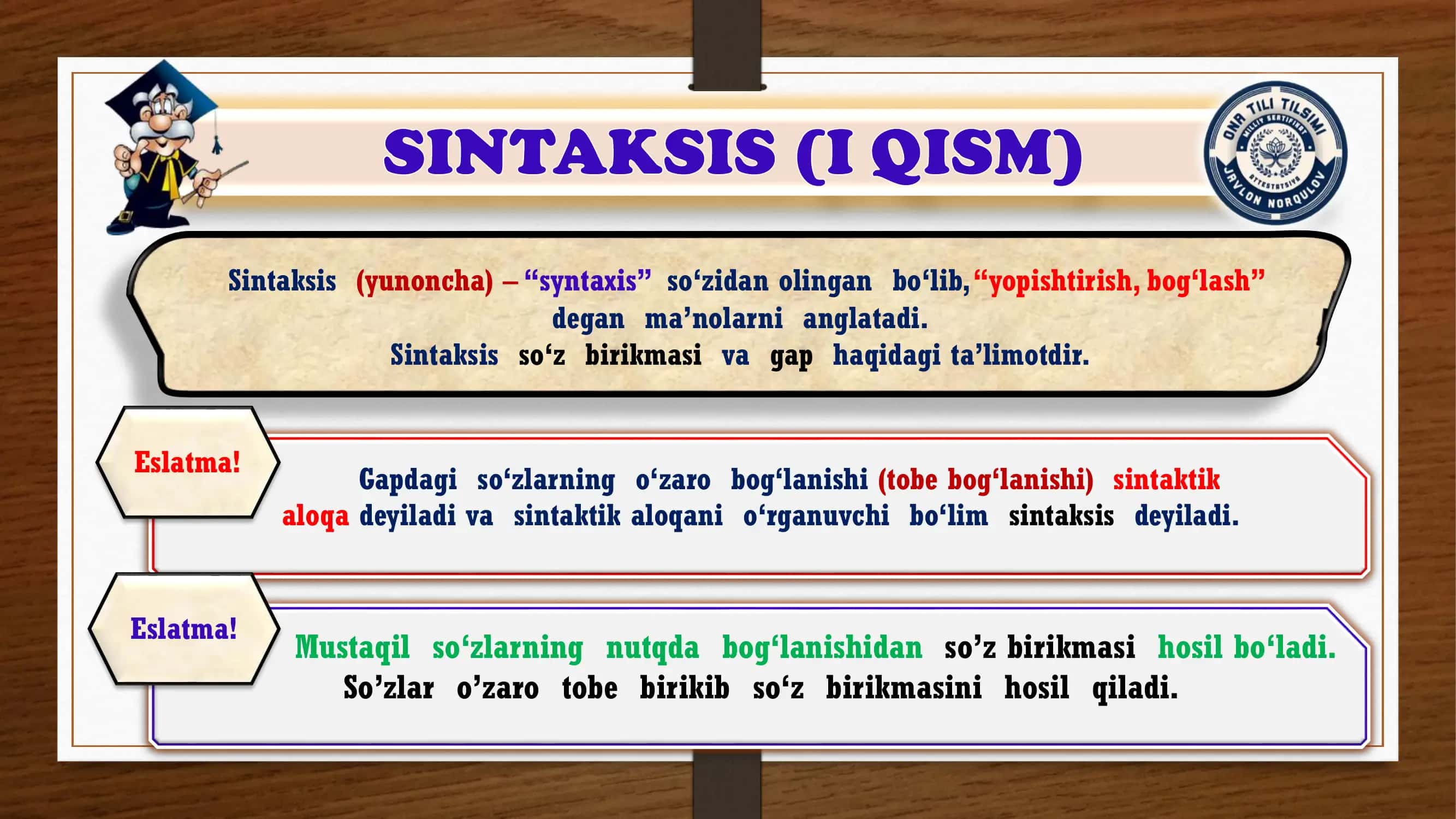 Sintaksis (manbalar) 2