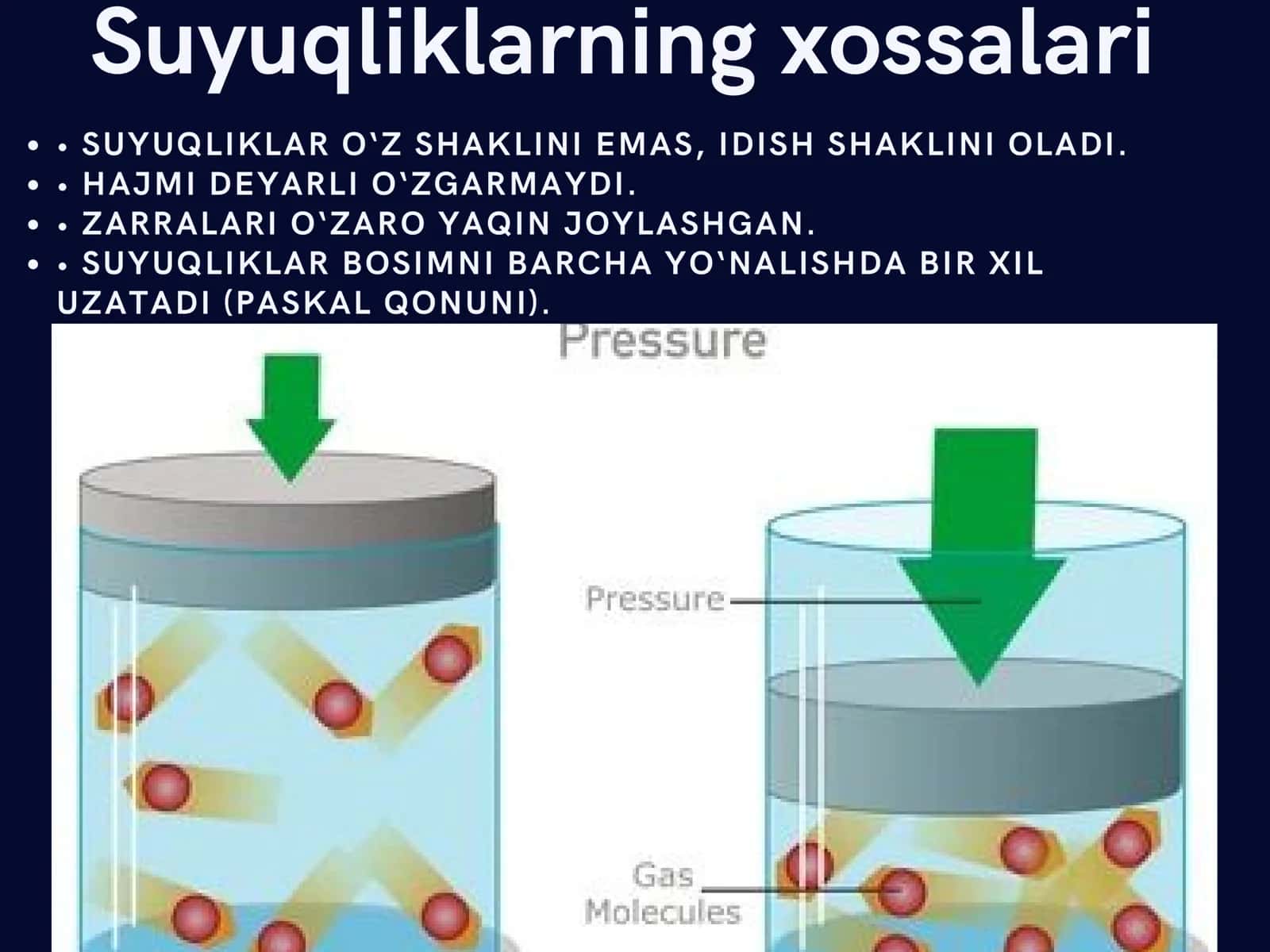 Suyuqlik va gazlar. Bosim 2