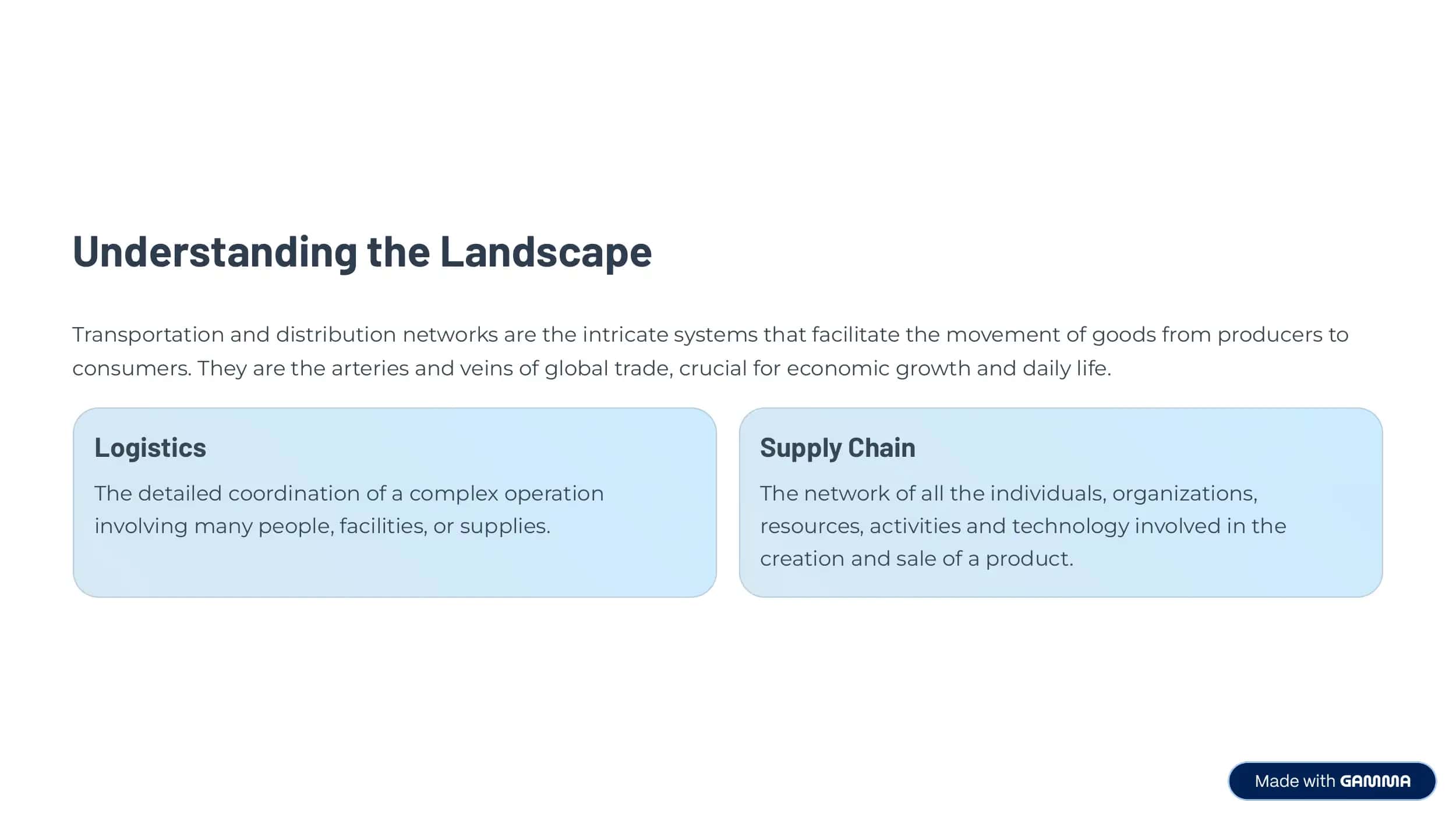 Transportation and Distribution Networks 2