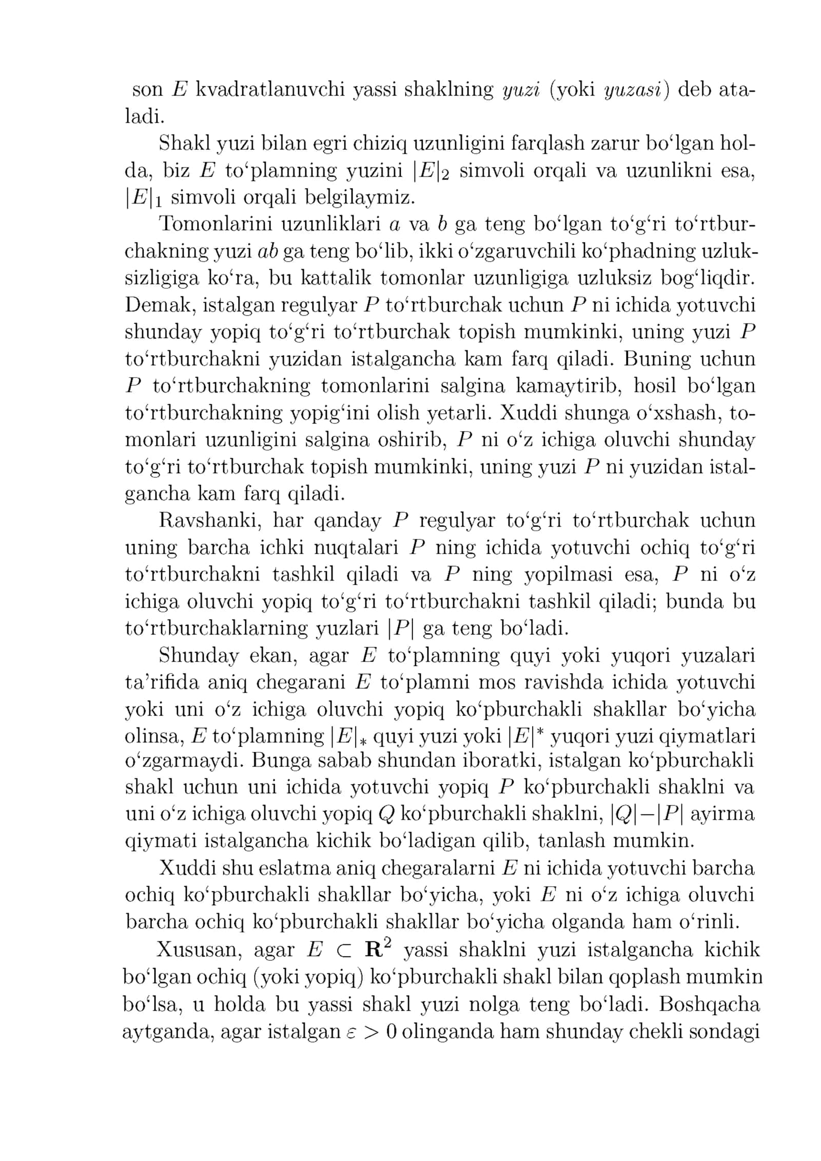 Jordan bo’yicha o’lchovli to’plam va ularning xossalari 2