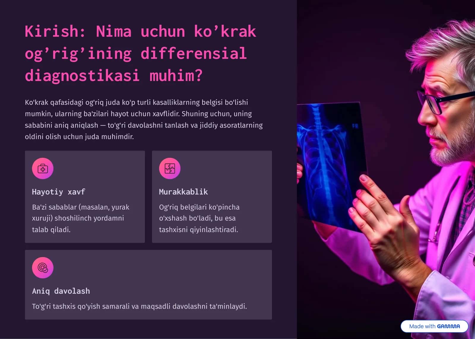 Og'riq belgilari va ansablashgan bandiz 2