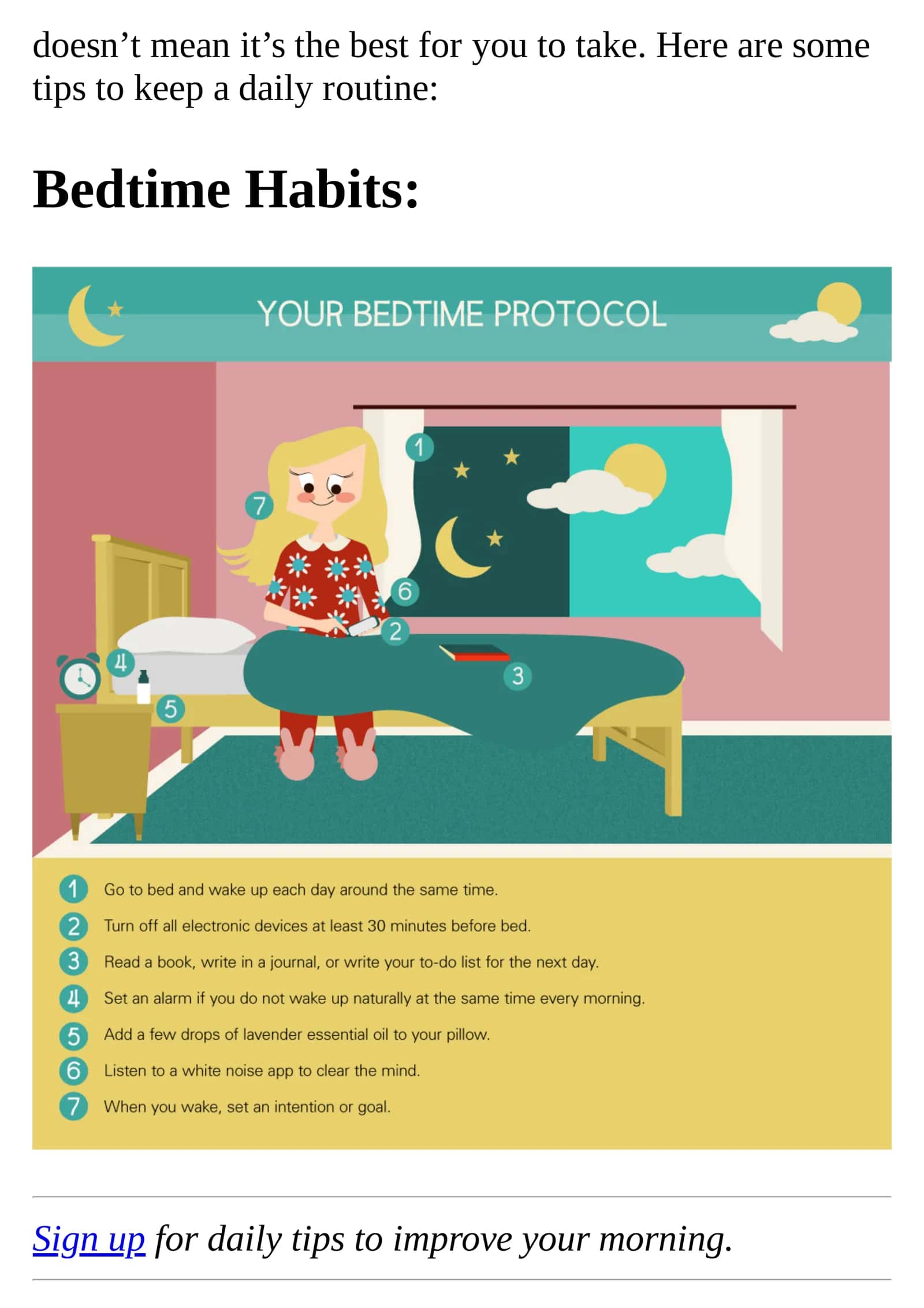 The importance of a daily routine 2