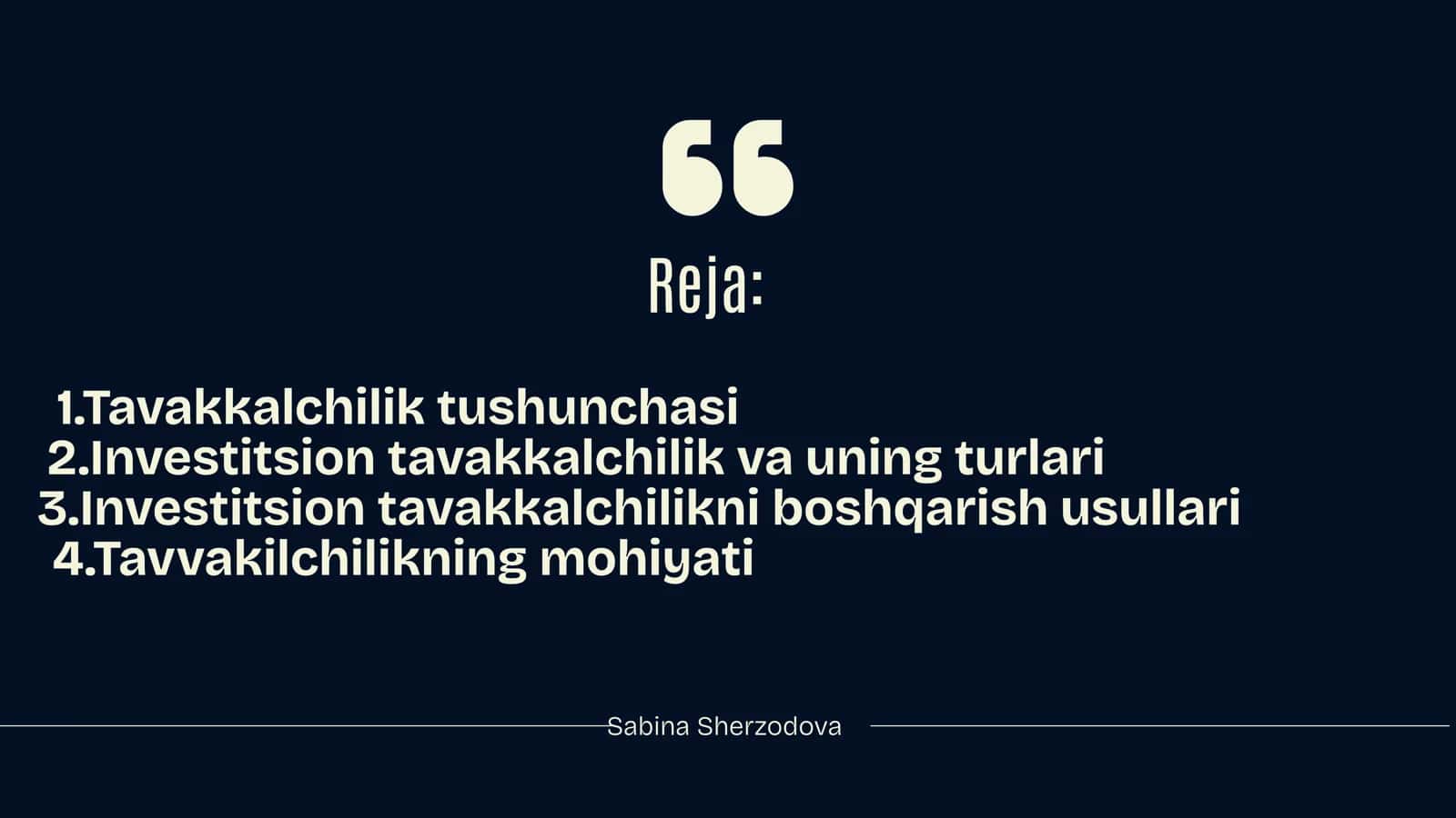 Tavakkalchilik Tushunchasi 2