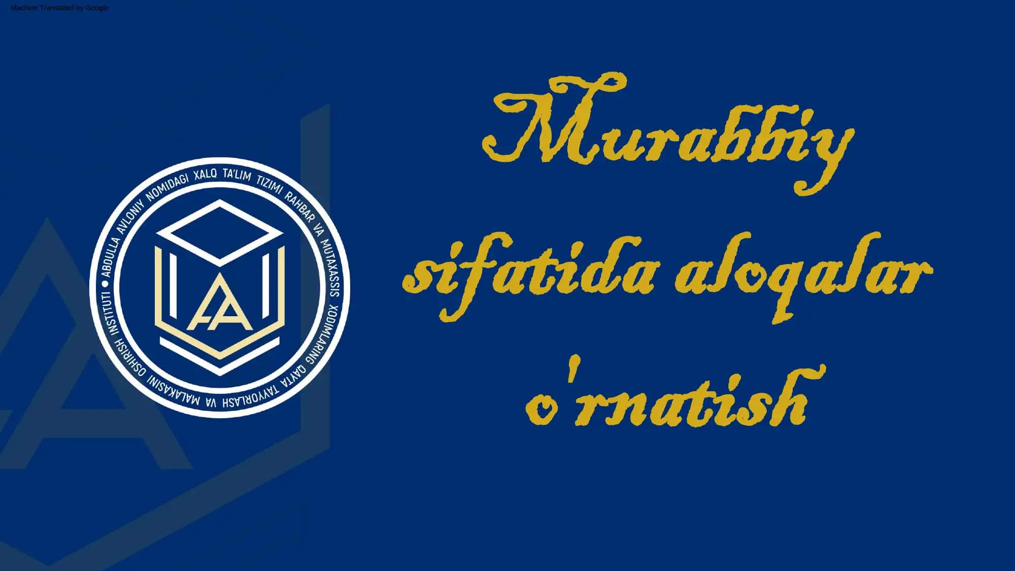 Rahbar murabbiy sifatida 2