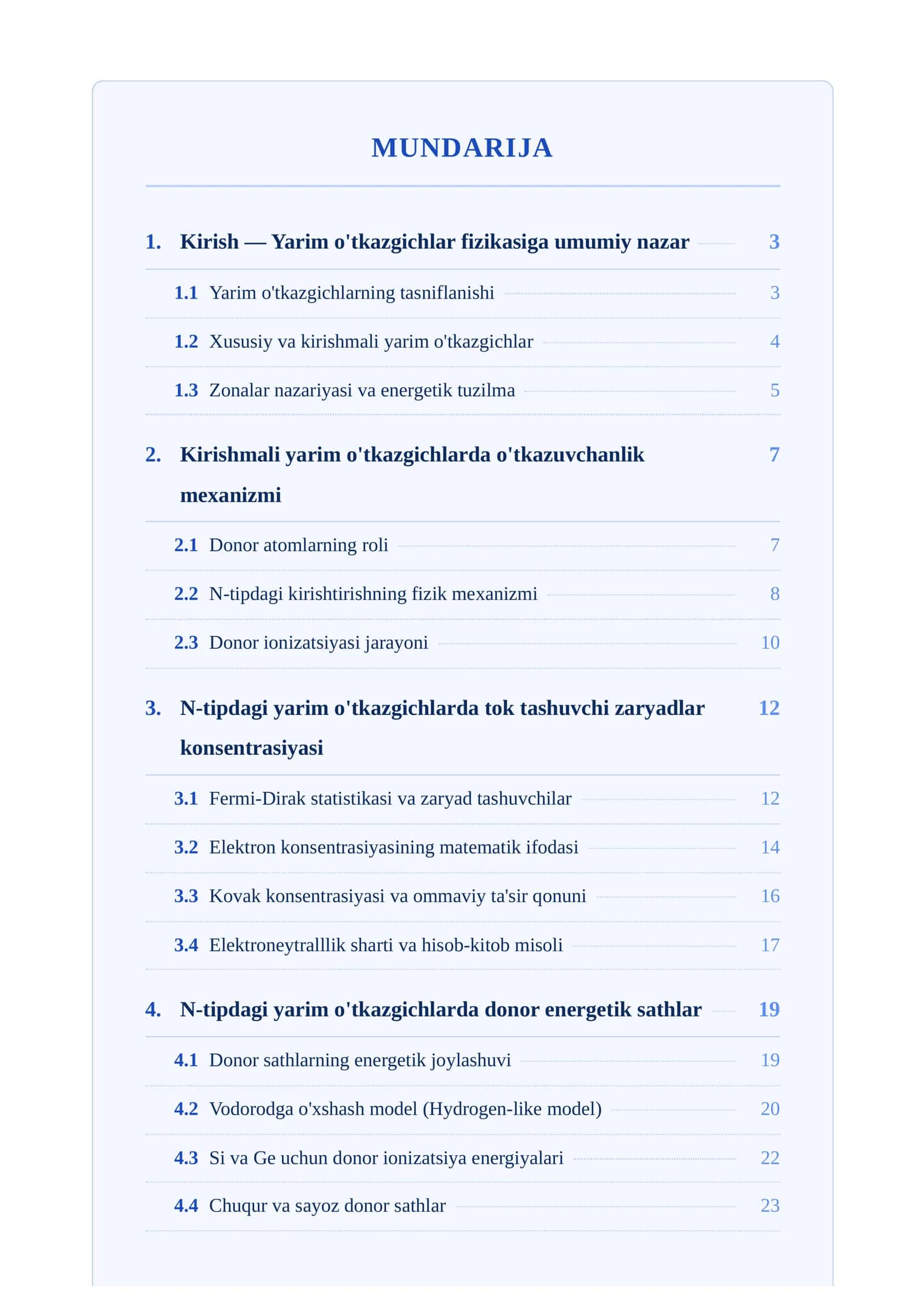 Yarim O'tkazgichlar Fizikasi 2