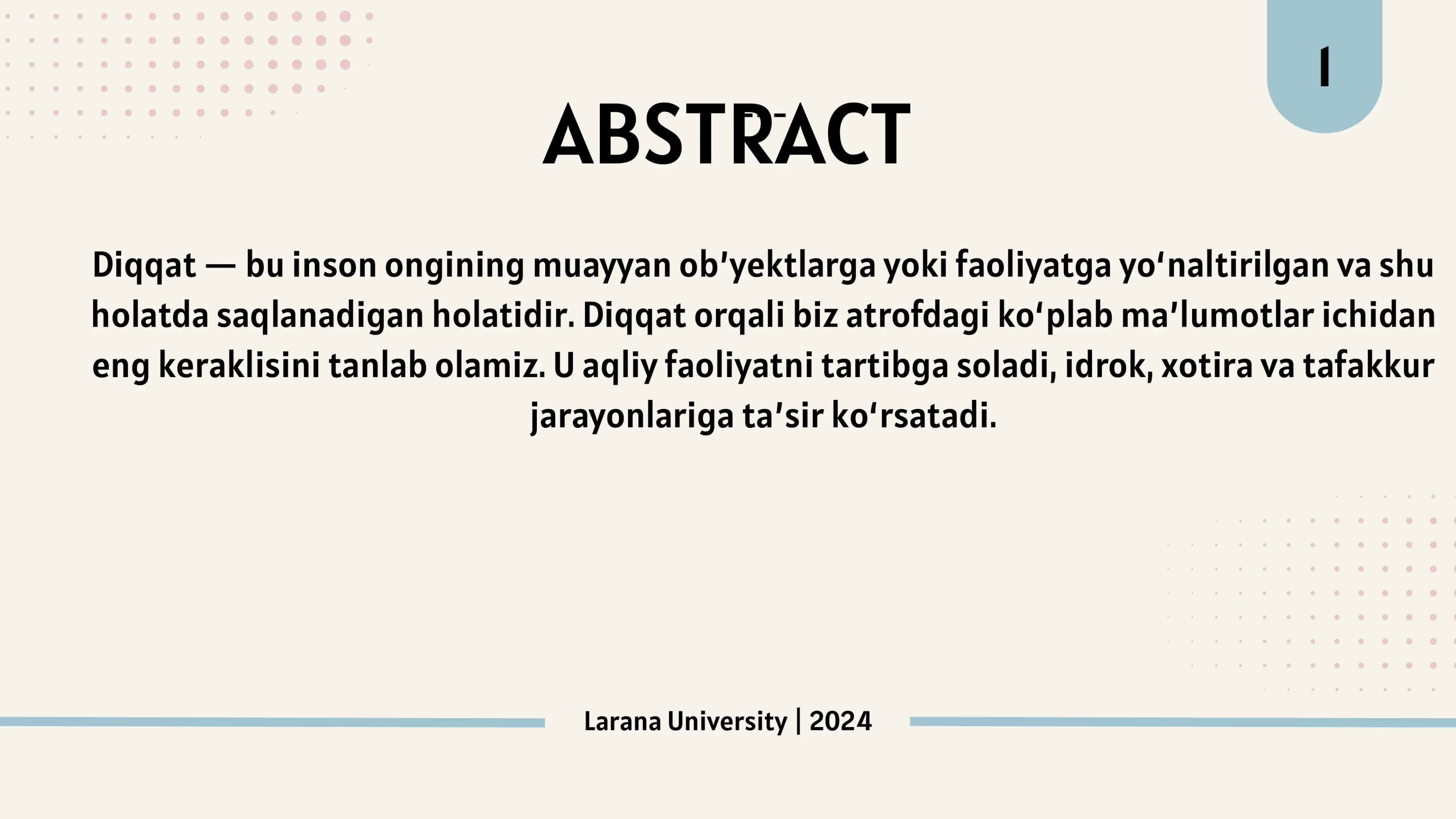 DIQQAT HAQIDA UMUMIY TUSHUNCHA 2