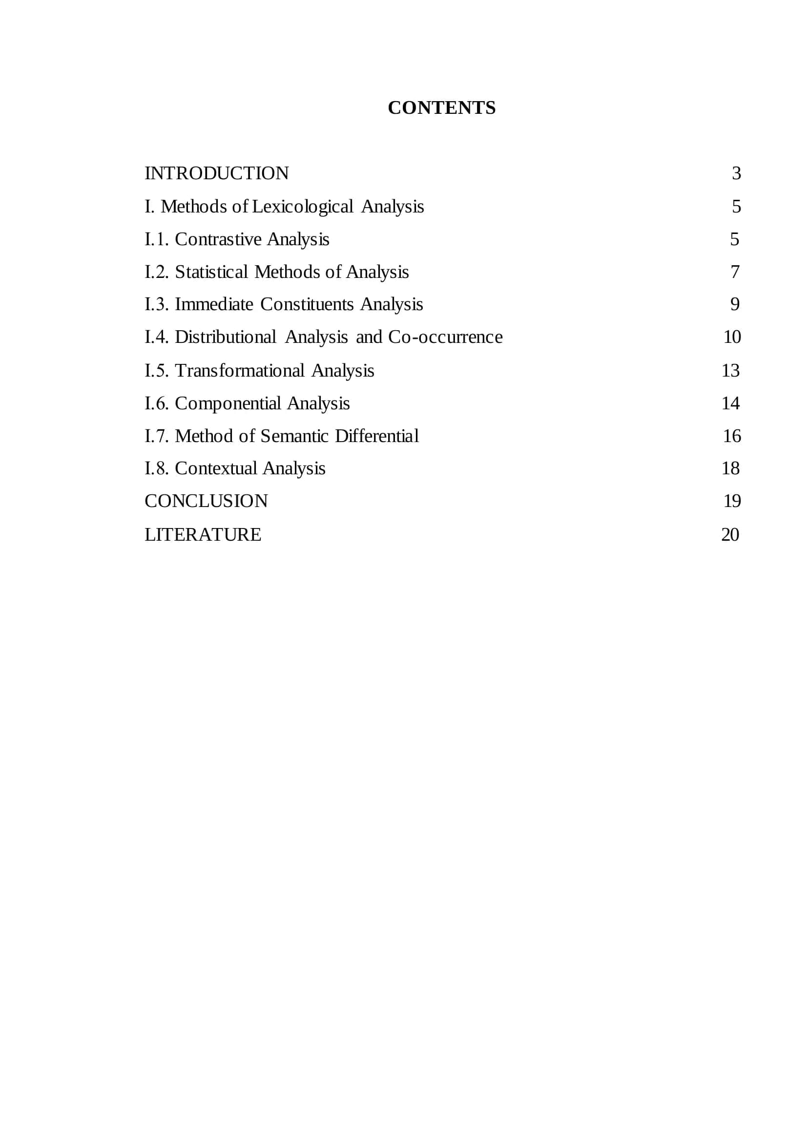 Methods of Linguistic Analysis Used In Modern Lexicology 2