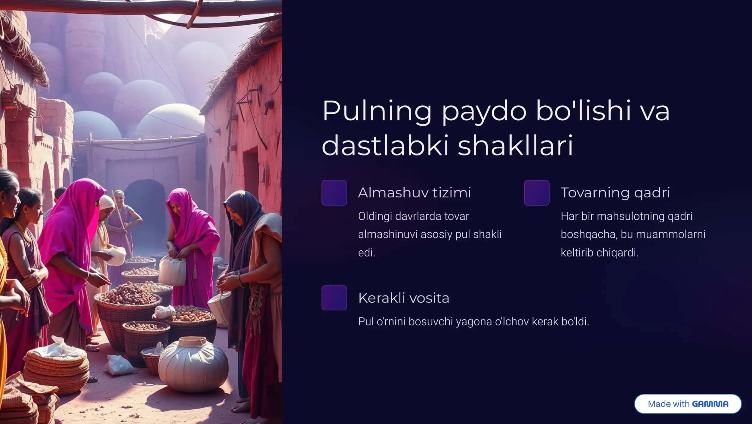 Pul shakllari va turlarining rivojlanish evolyutsiyasi 2