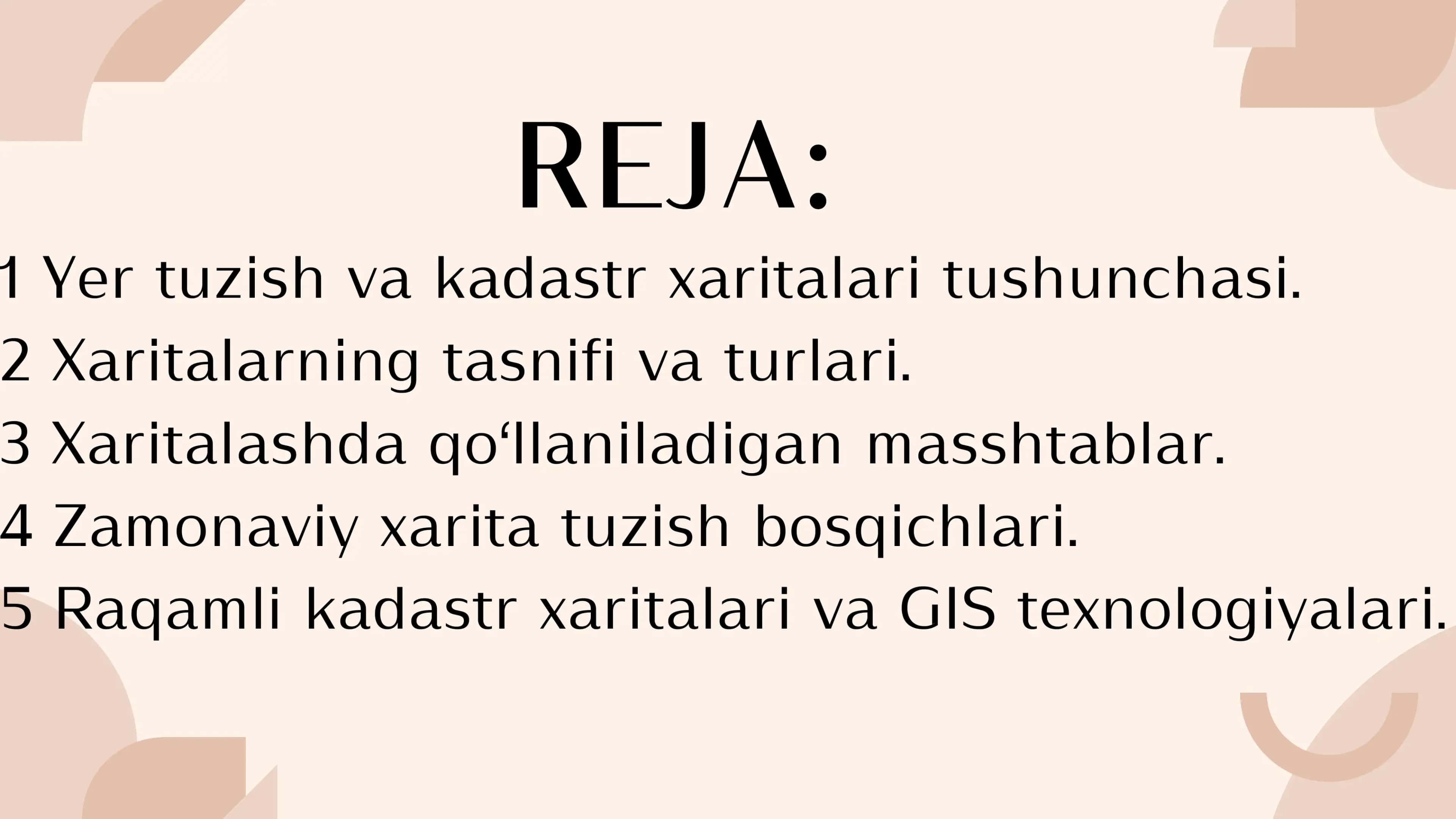 Yer Tuzish va Kadastr Bo'yicha Xaritalar 2
