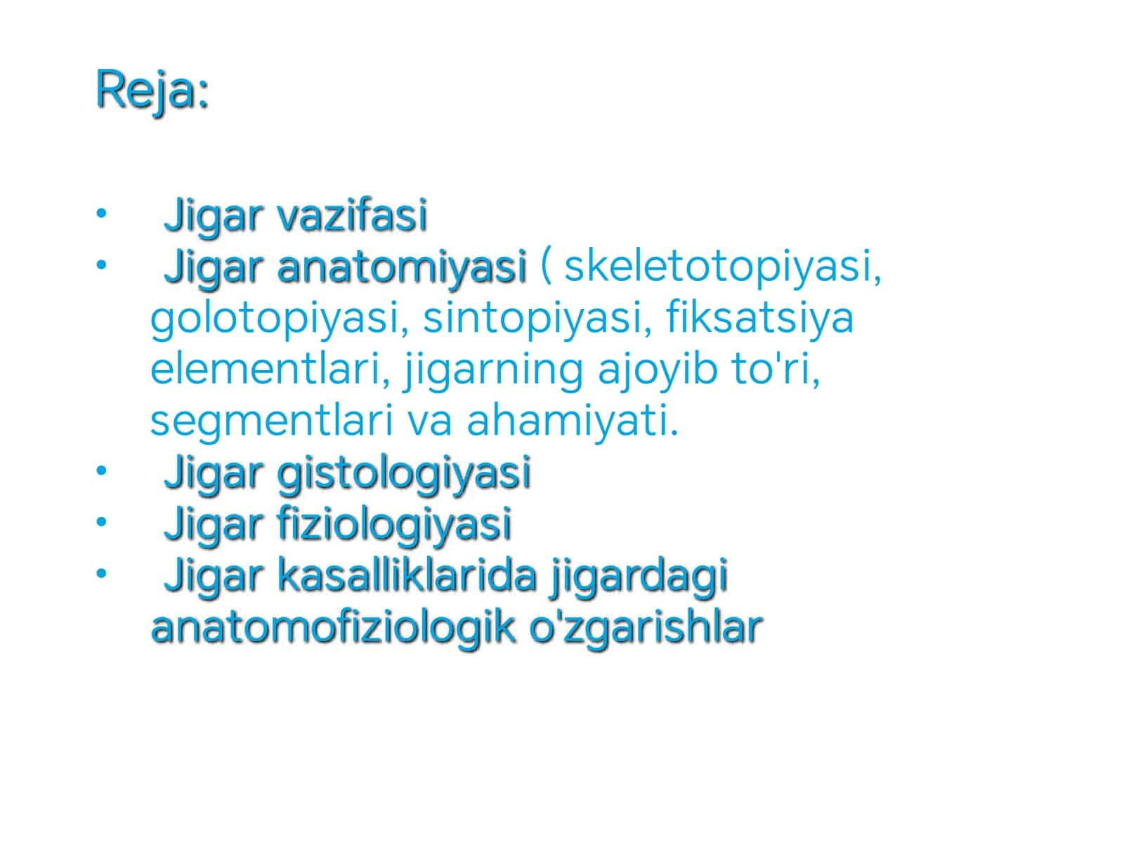 Jigar anatomiyasi 2