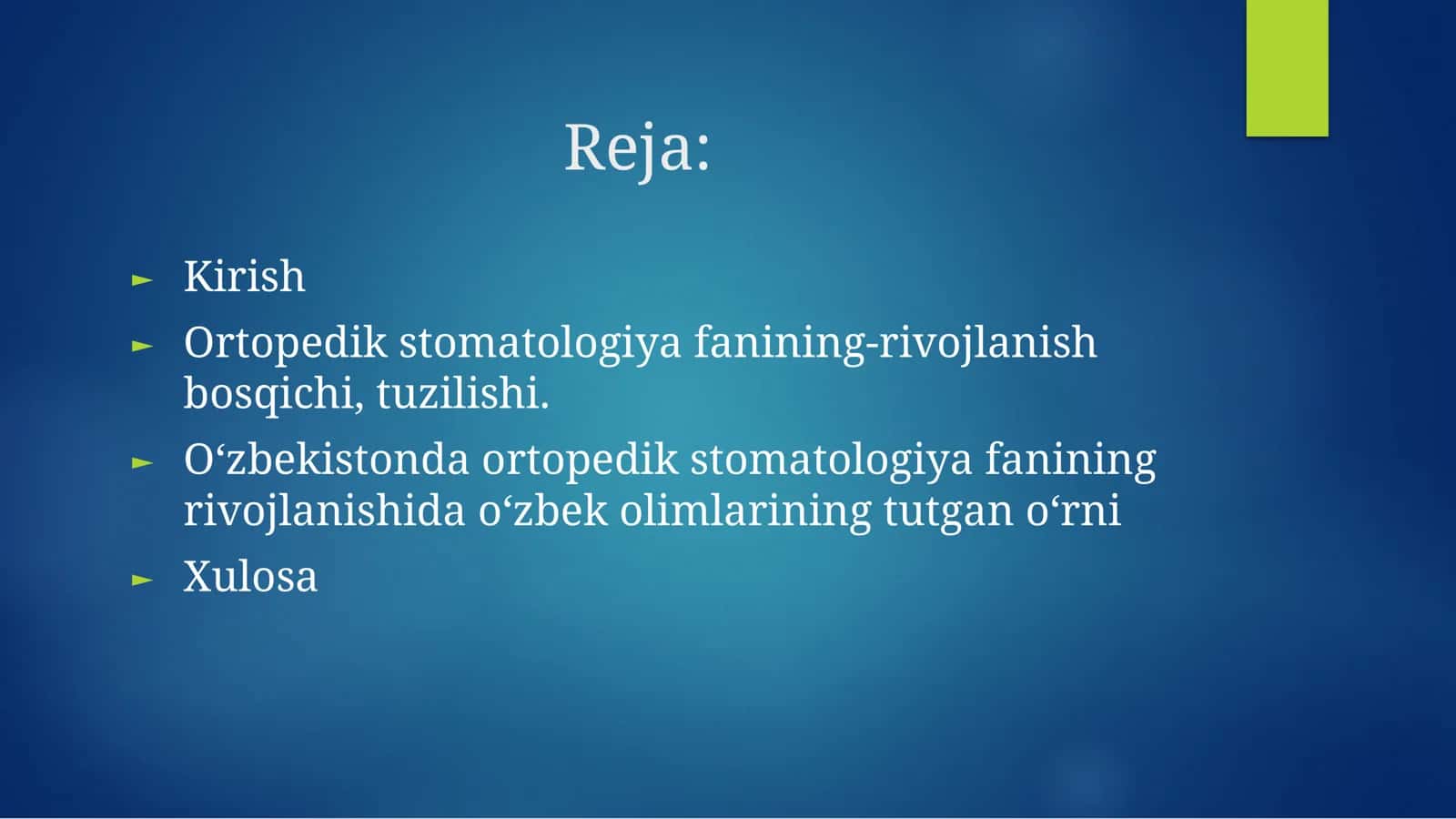Ortopedik stomatologiya fani 2