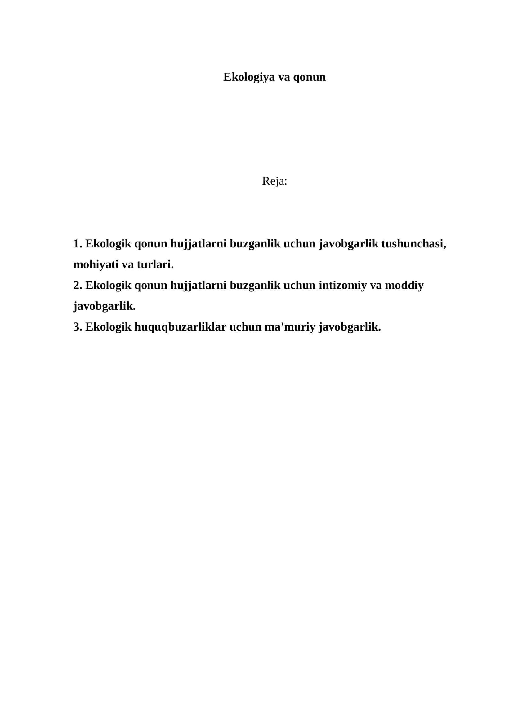 Ekologiya va qonun 2