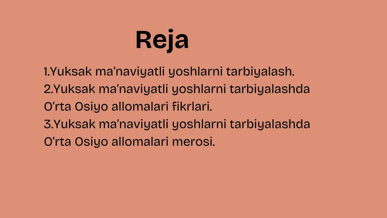 Yuksak ma'naviyatli yoshlarni
tarbiyalashda O'rta Osiyo
allomalari ilmiy merosining o
`
rni
(al 2