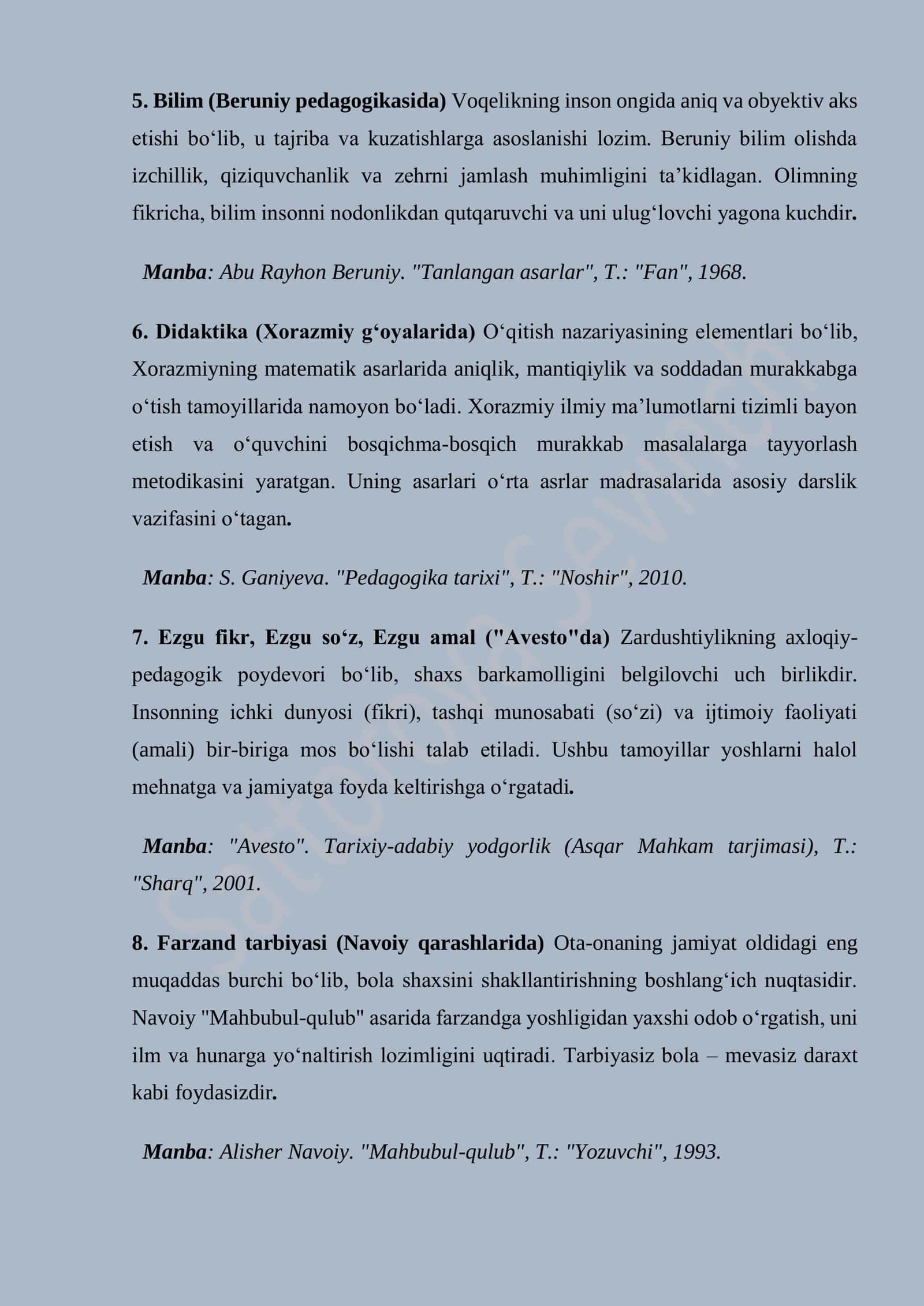 UMUMIY PEDAGOGIKA GLOSSARIY 2