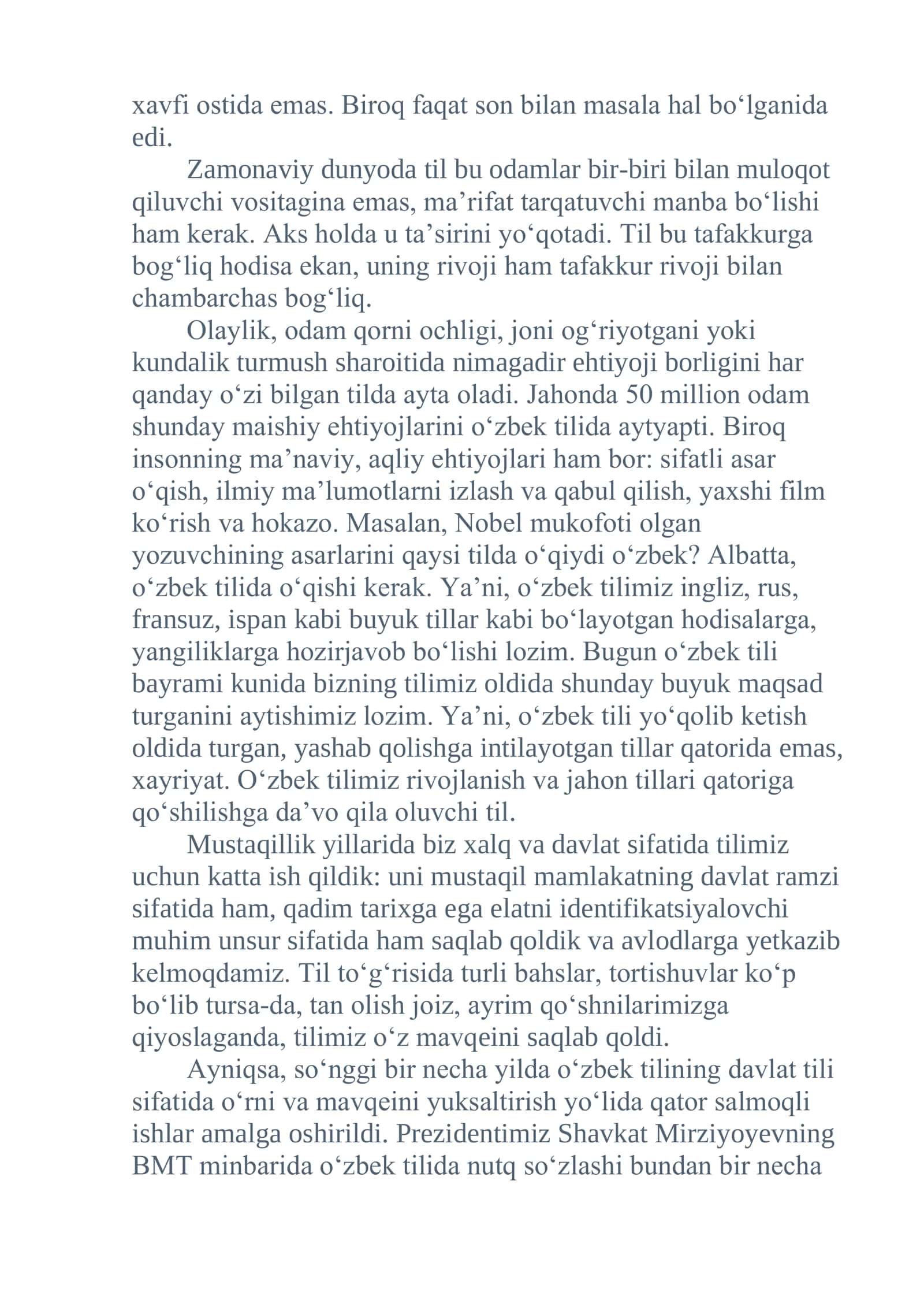 21-oktabr davlat tili bayrami kuni. dars ishlanmasi 2