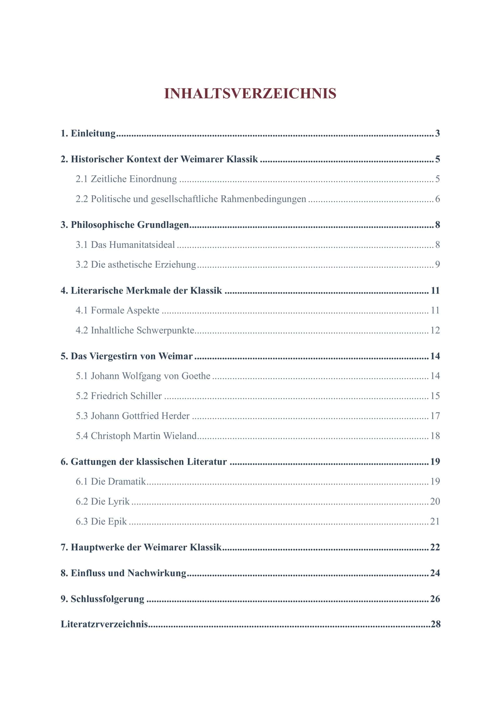 DIE BESONDERHEIT DER LITERARISCHEN EPOCHE DER DEUTSCHEN KLASSIK 2