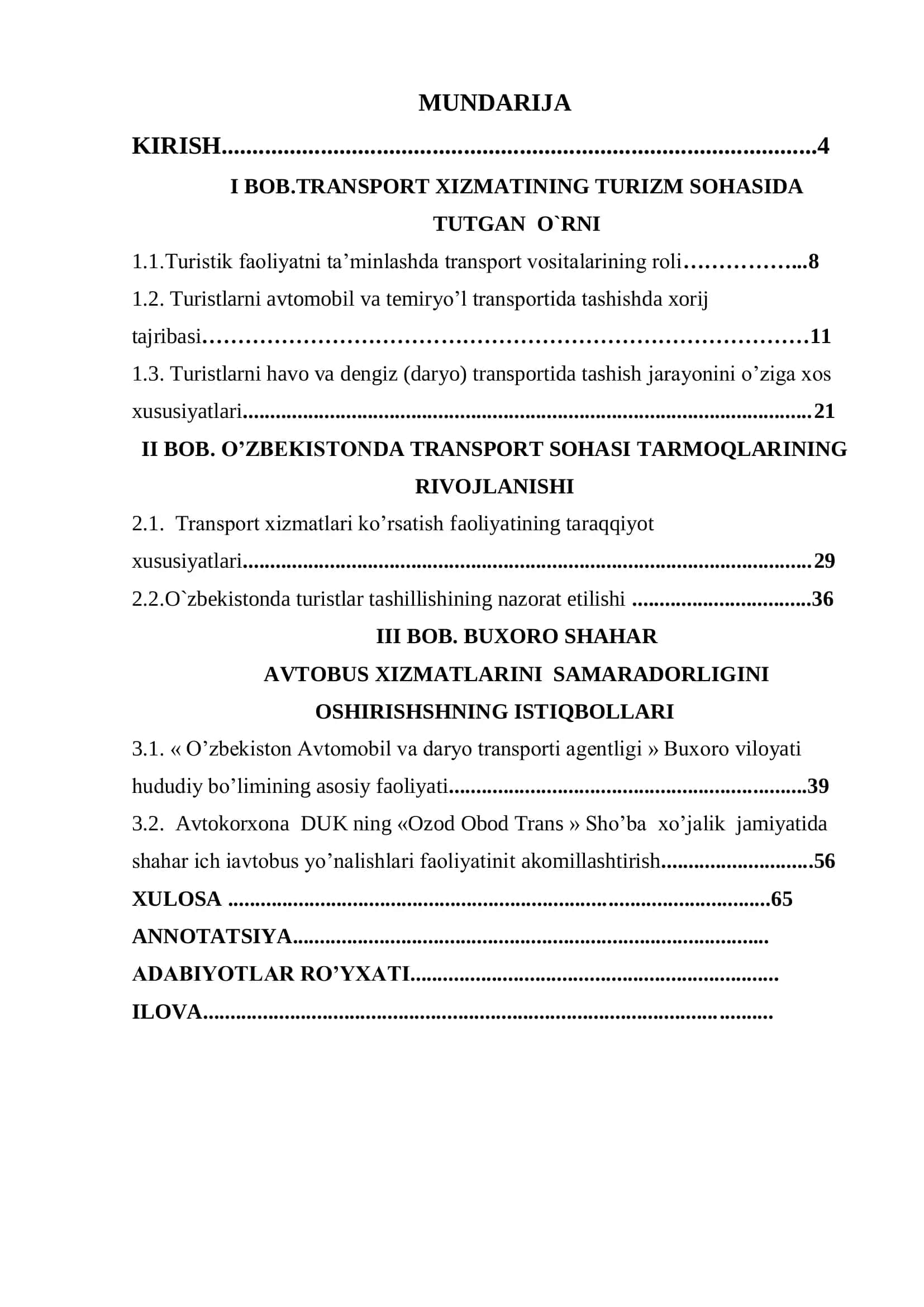 O’ZBEKISTONDA TRANSPORT SOHASI TARMOQLARINING RIVOJLANISHI 2