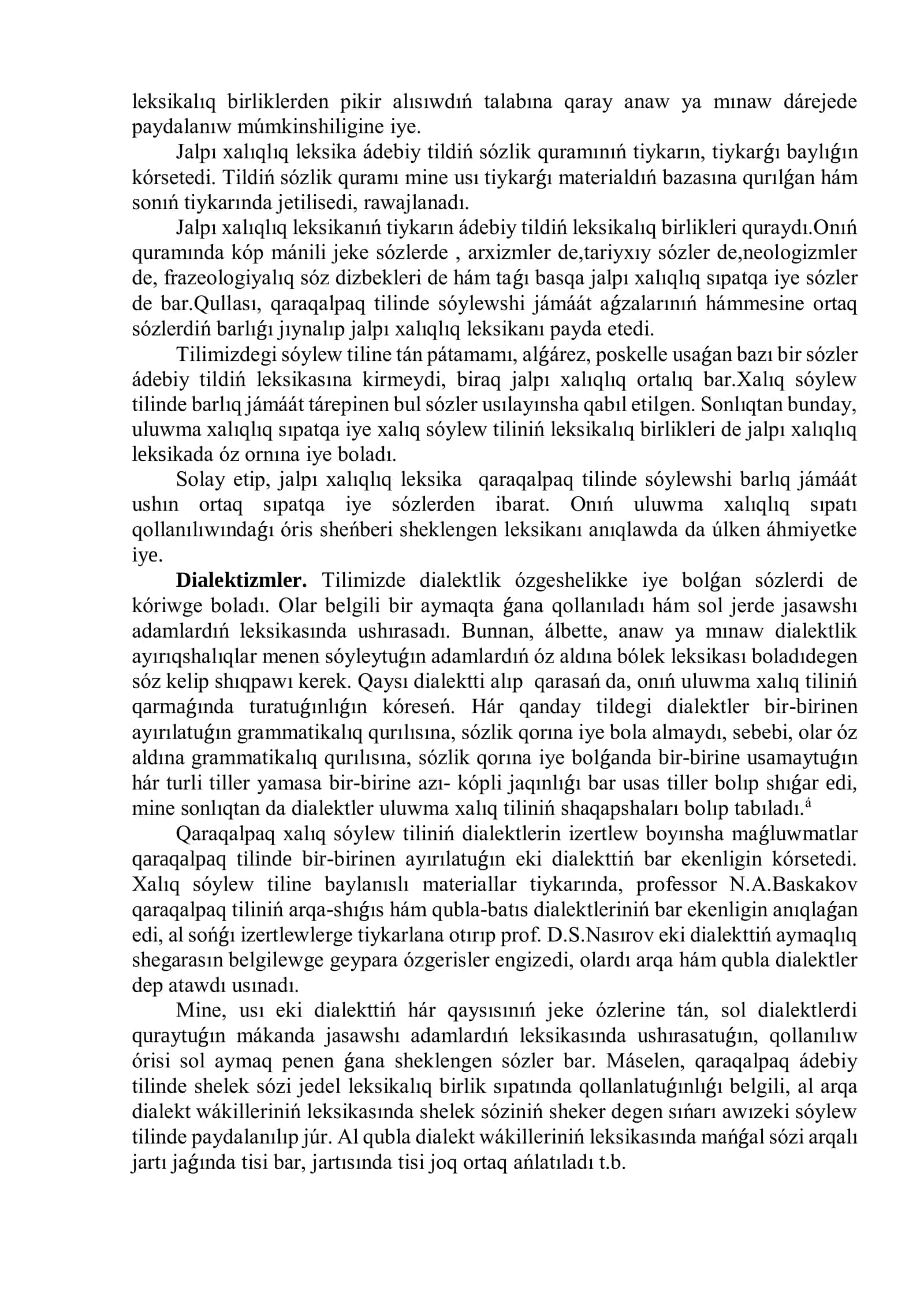 Jalpı xalıqlıq leksika 2