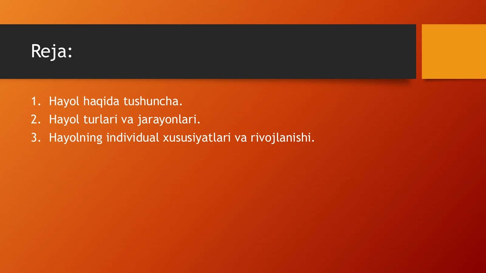 Hayolning individual farqlari va rivojlanishi 2