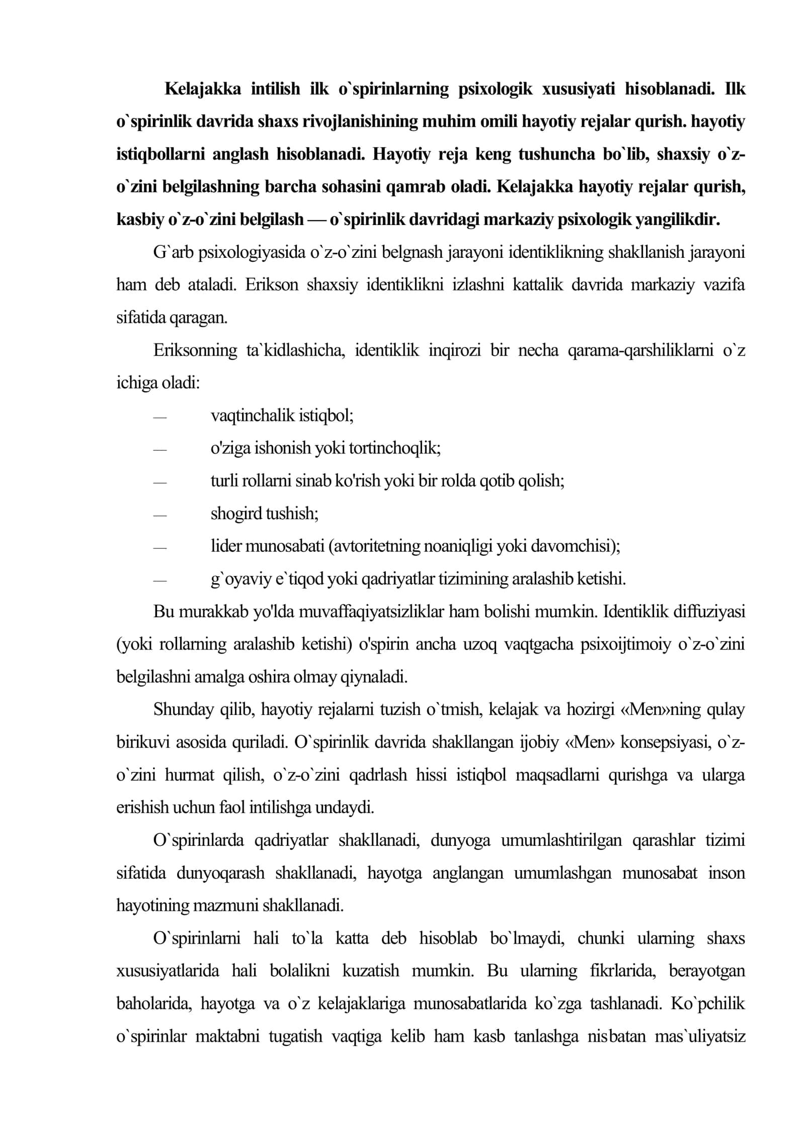 O`spirinplik davrida shaxsning rivojlanish xususiyatlari 2
