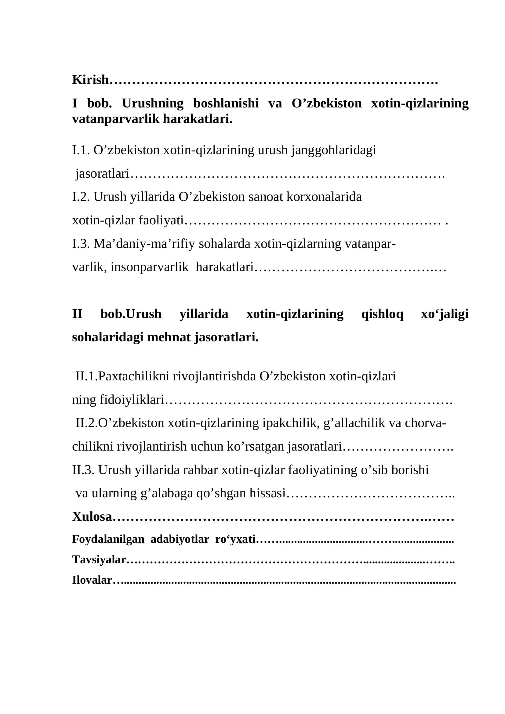 Ikkinchi Jahon Urushi Yillarida O’zbekiston Xotin-Qizlari Faoliyati 2