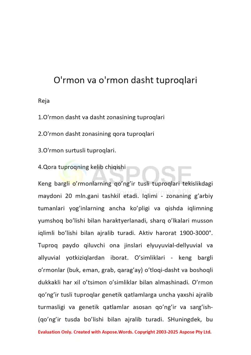 O‘rmon va o‘rmon-dasht tuproqlari 2