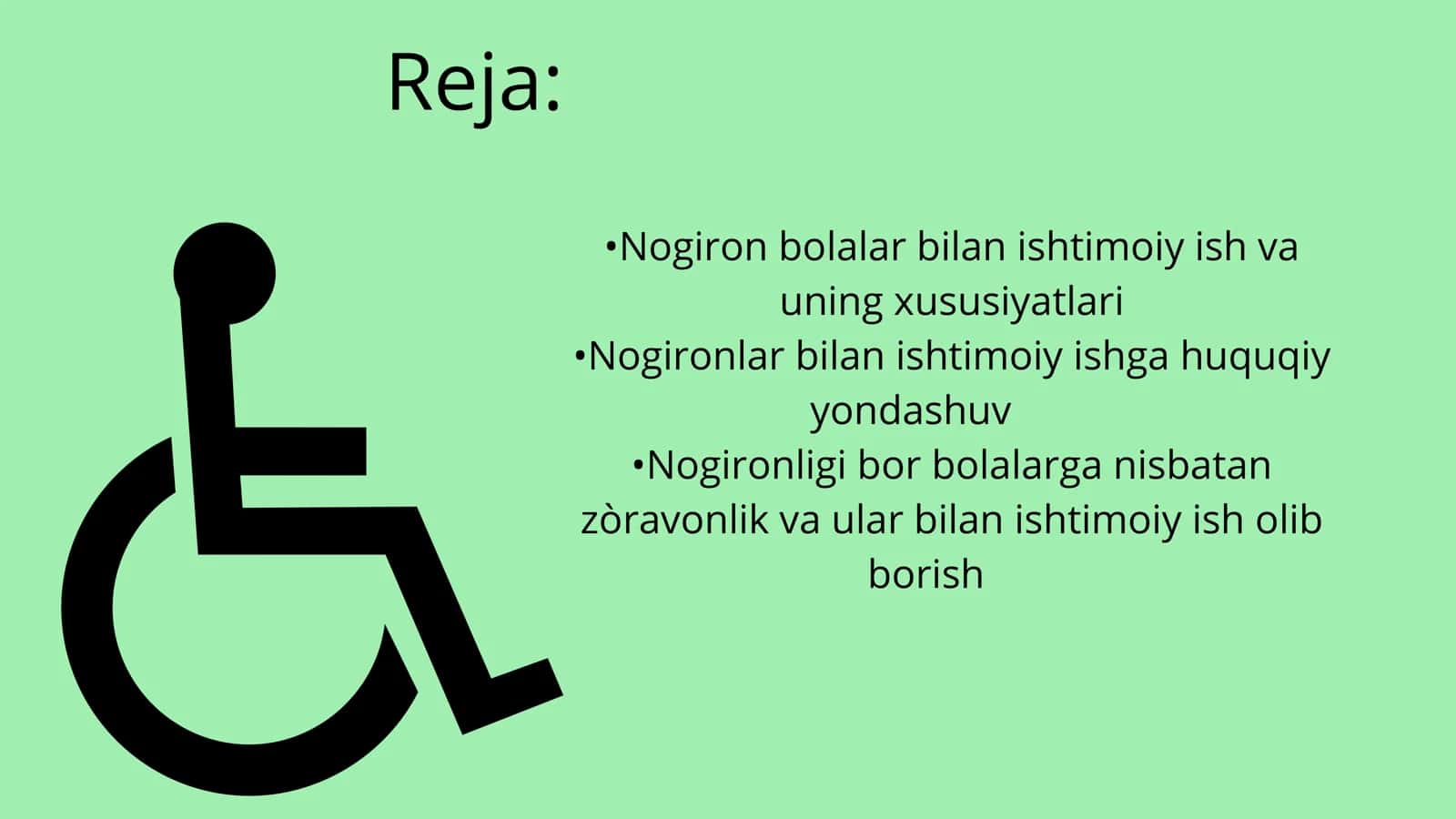 Nogironligi bor bolalar bilan ishtimoiy ish 2