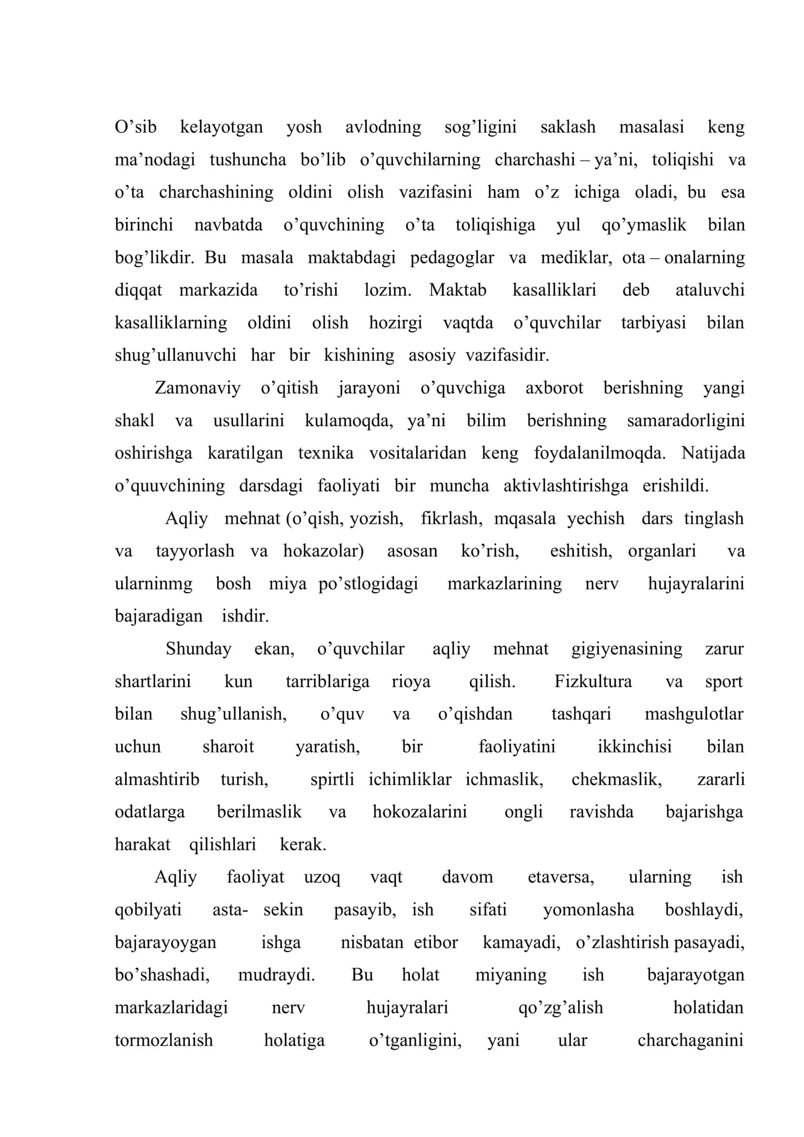 Aqliy ishchnlik qobiliyatining davrlari 2