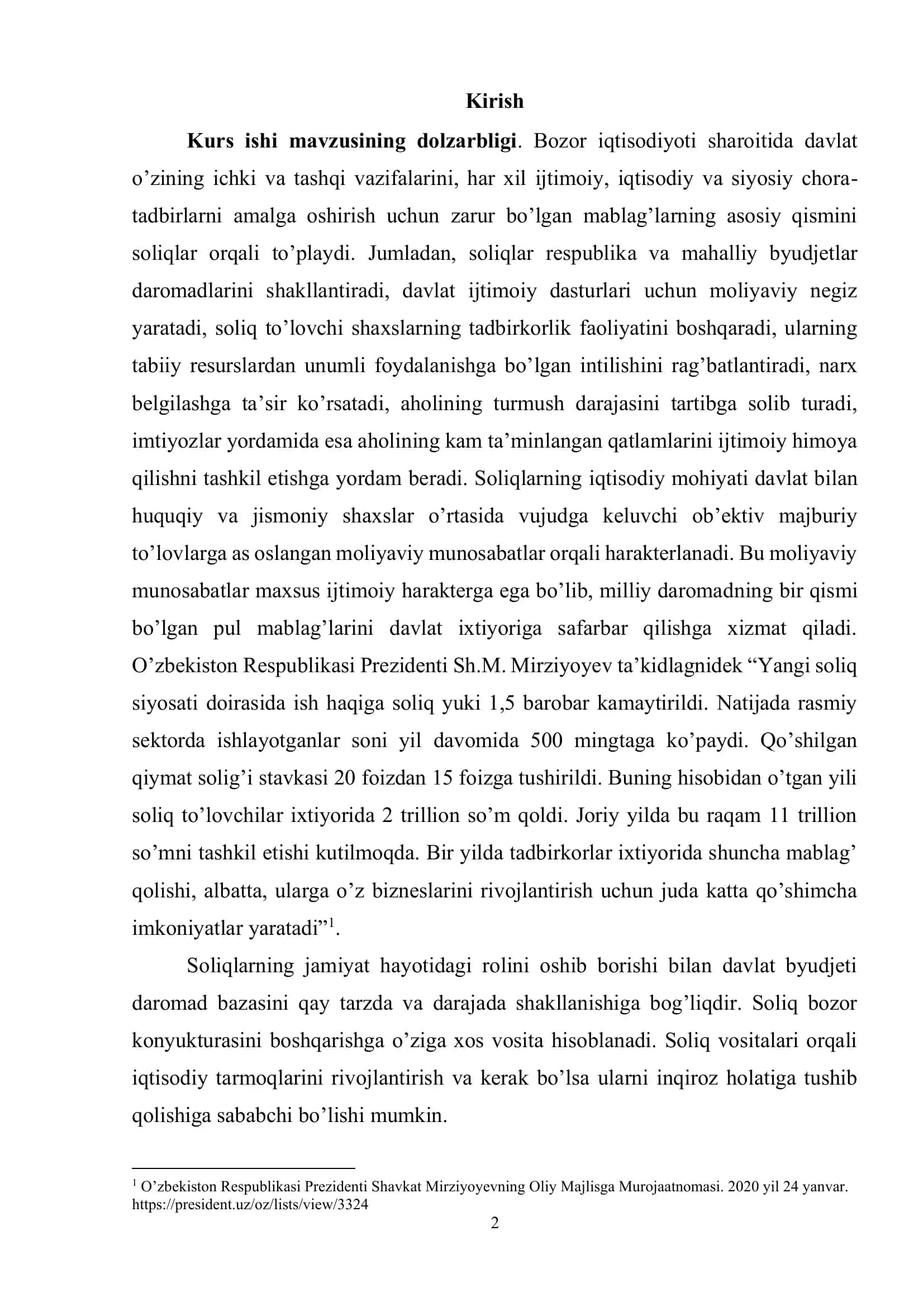 Soliq tizimi xususiyatlari 2