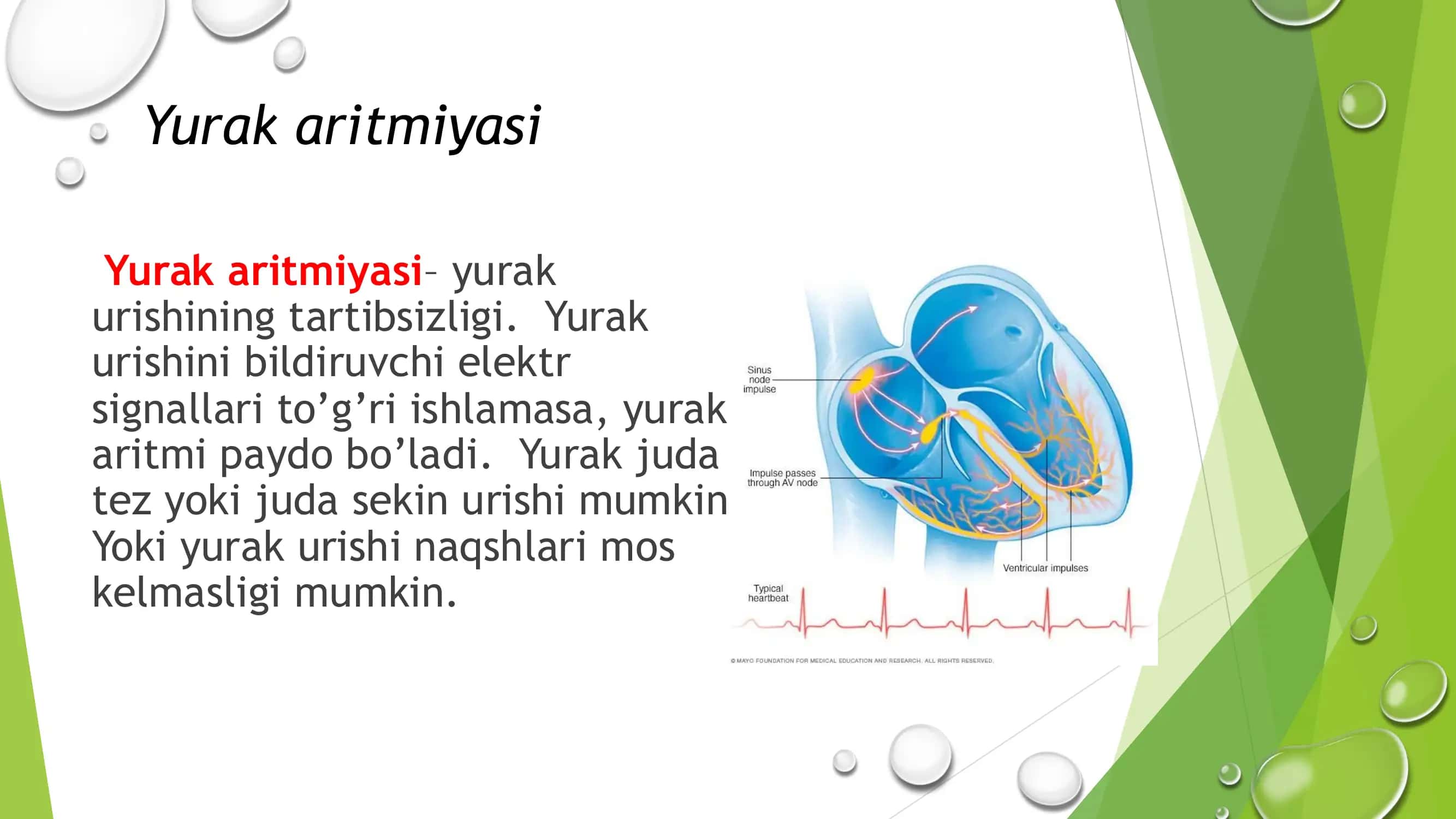 Yurak aritmiyalari EKG diagnostikasi 2