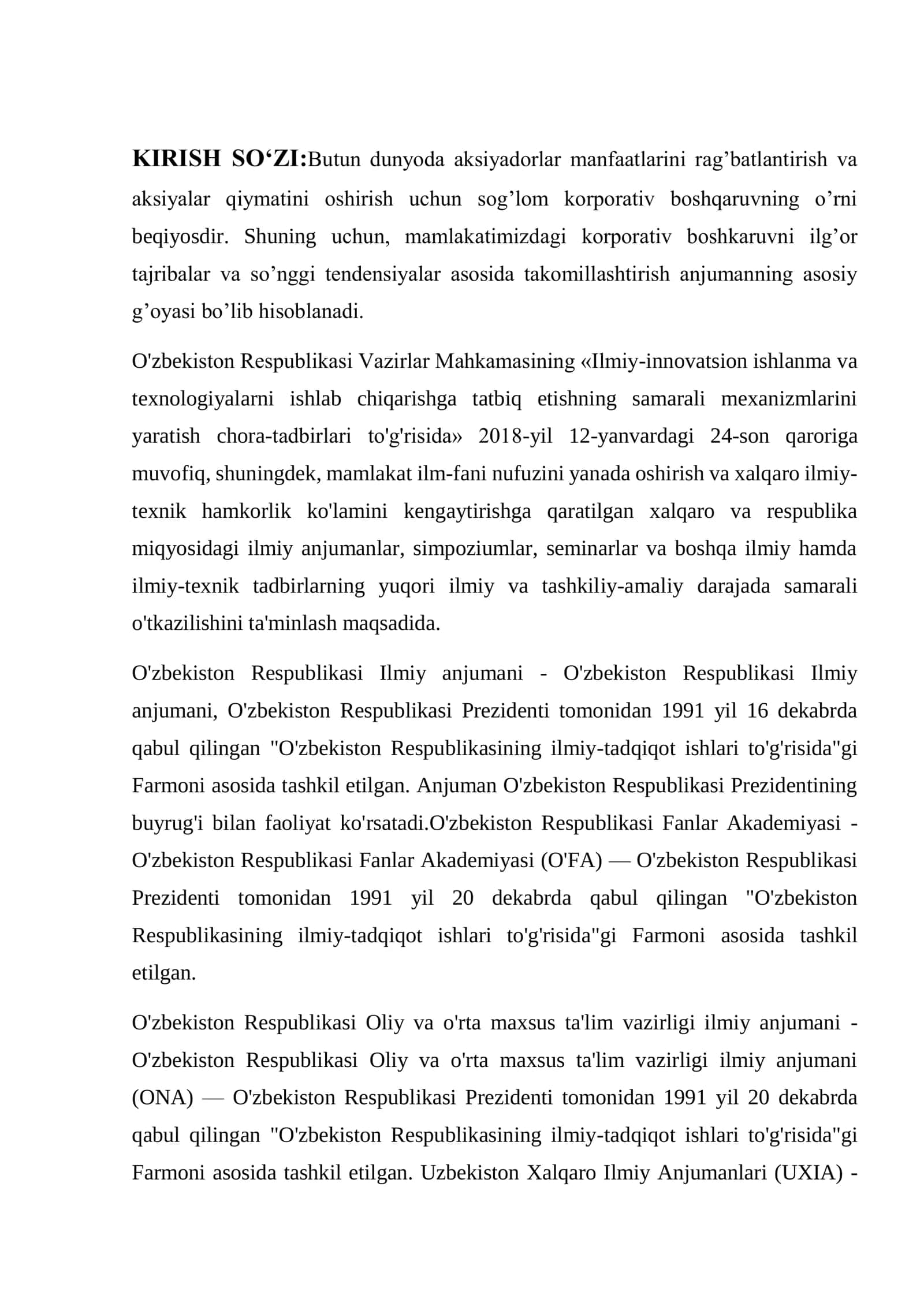 XALQARO VA RESPUBLIKA MIQYOSIDA O’TKAZILAYOTGAN ILMIY ANJUMANLAR 2