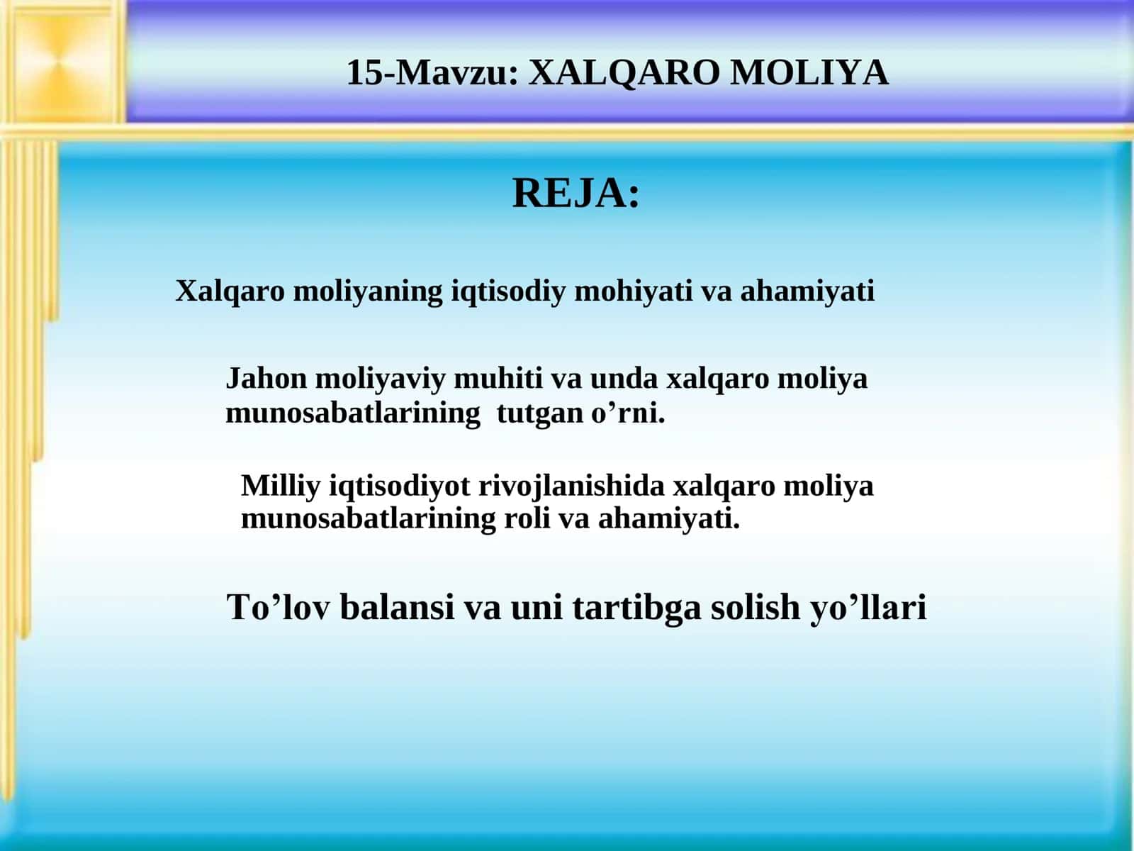 XALQARO MOLIYAVIY TIZIM 2