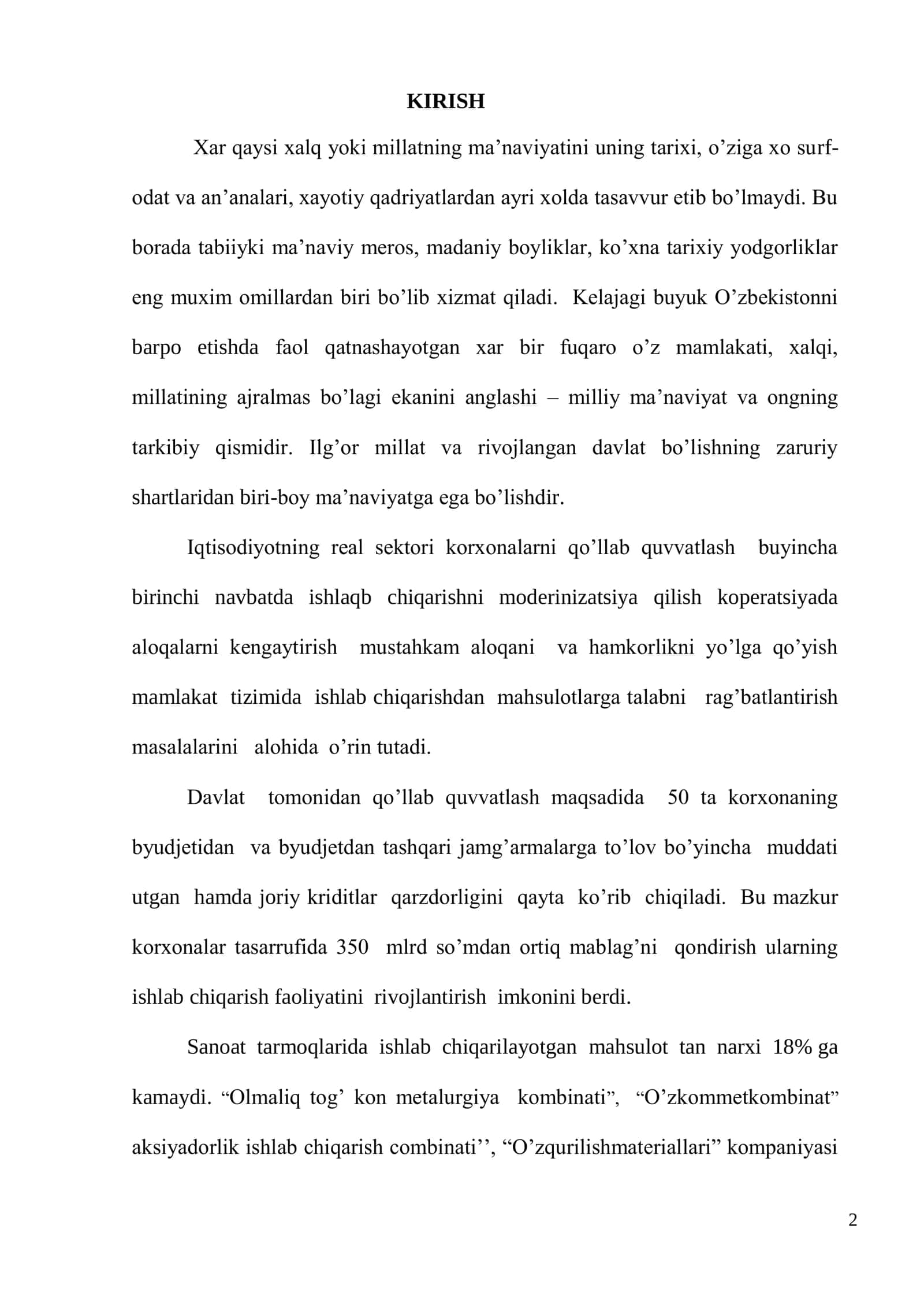 Stend usulida ikki nishabli balka ishlab chiqarish korxonasini loyixalash. 2