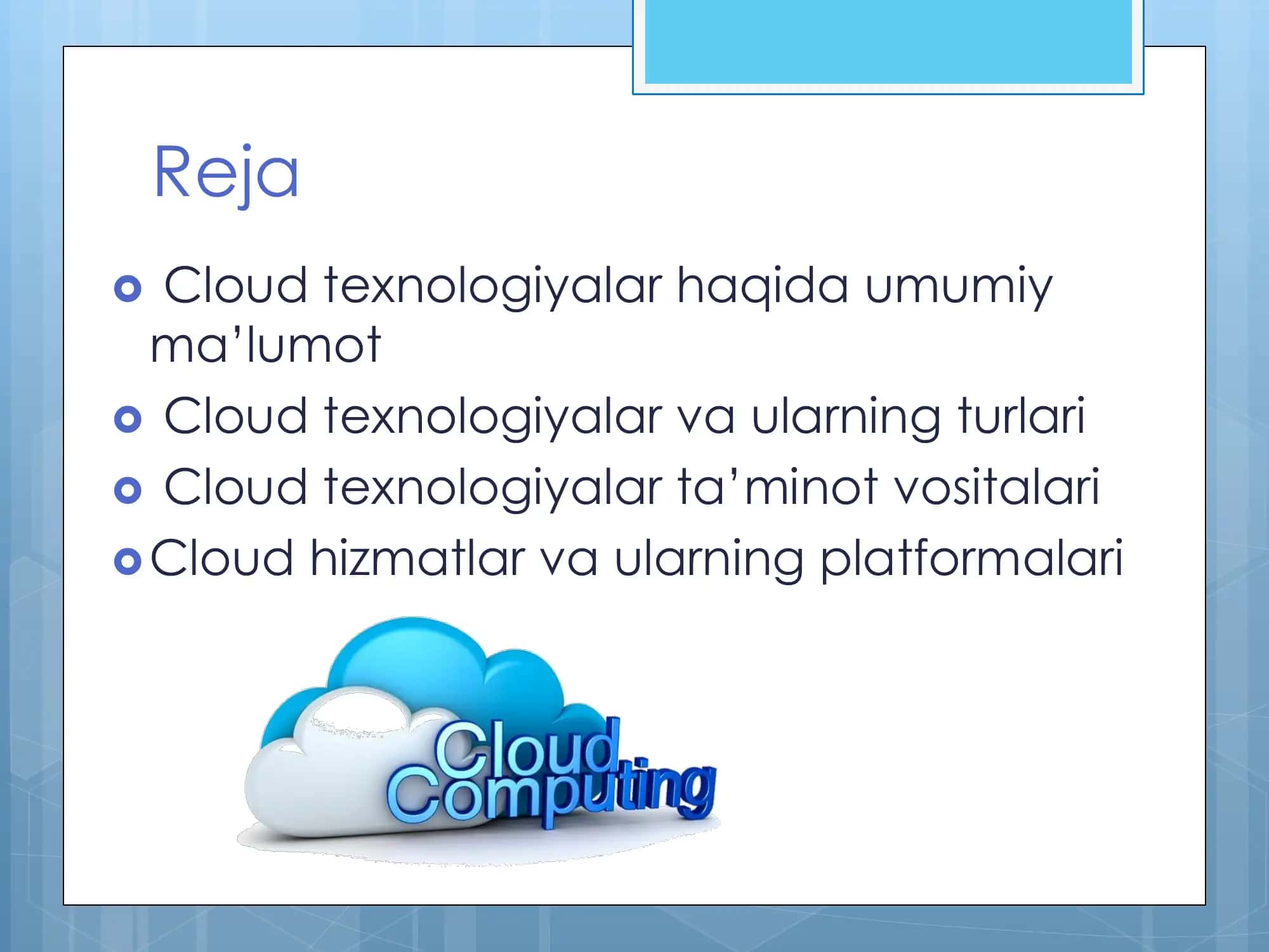 Cloud texnologiyalar 2