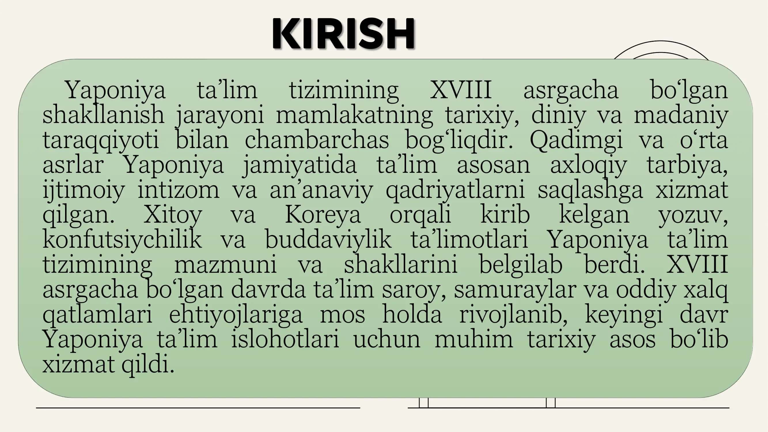 YAPONIYA TA’LIM TIZIMI 2