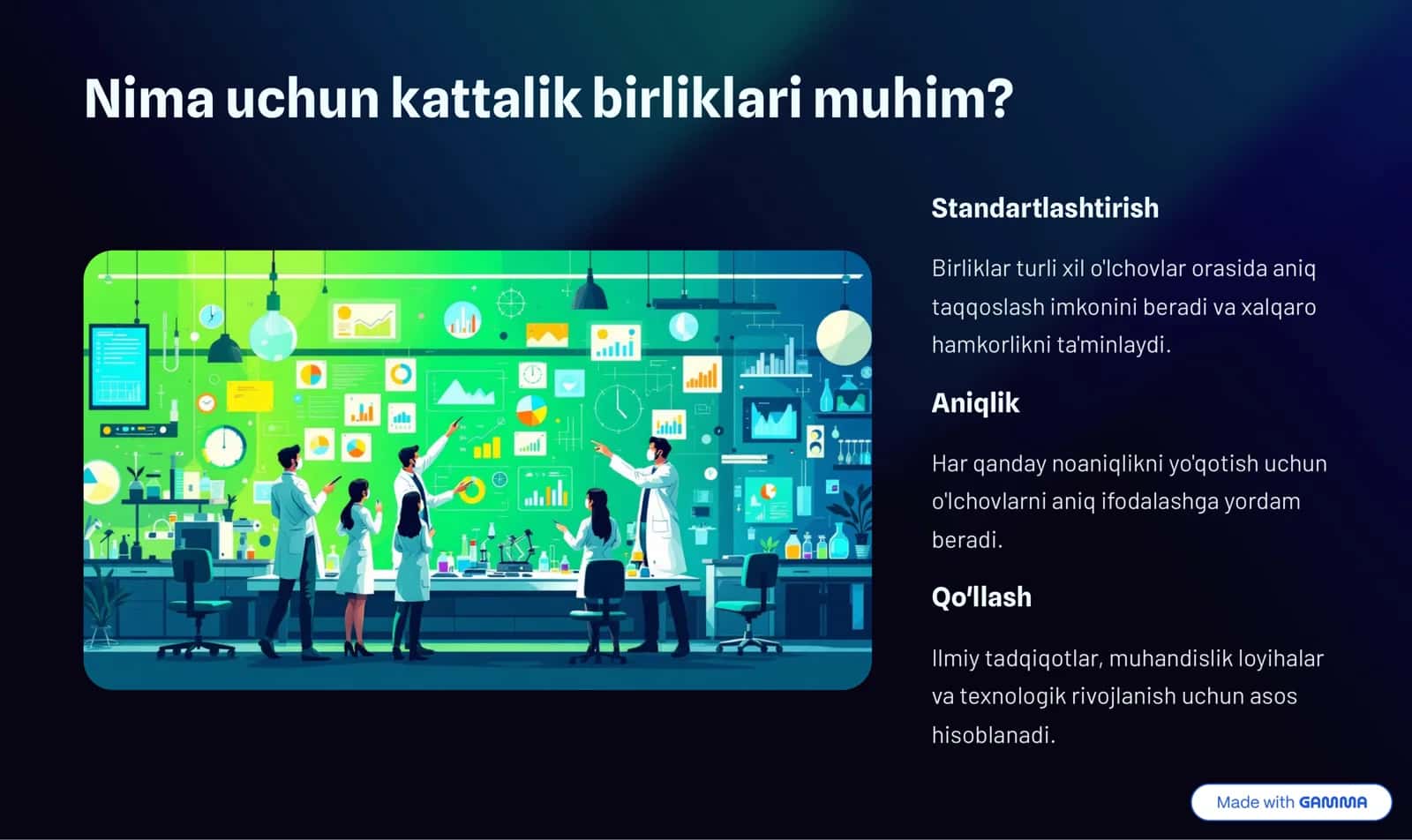 Kattalik birliklari: Asoslari va qo'llanishi 2