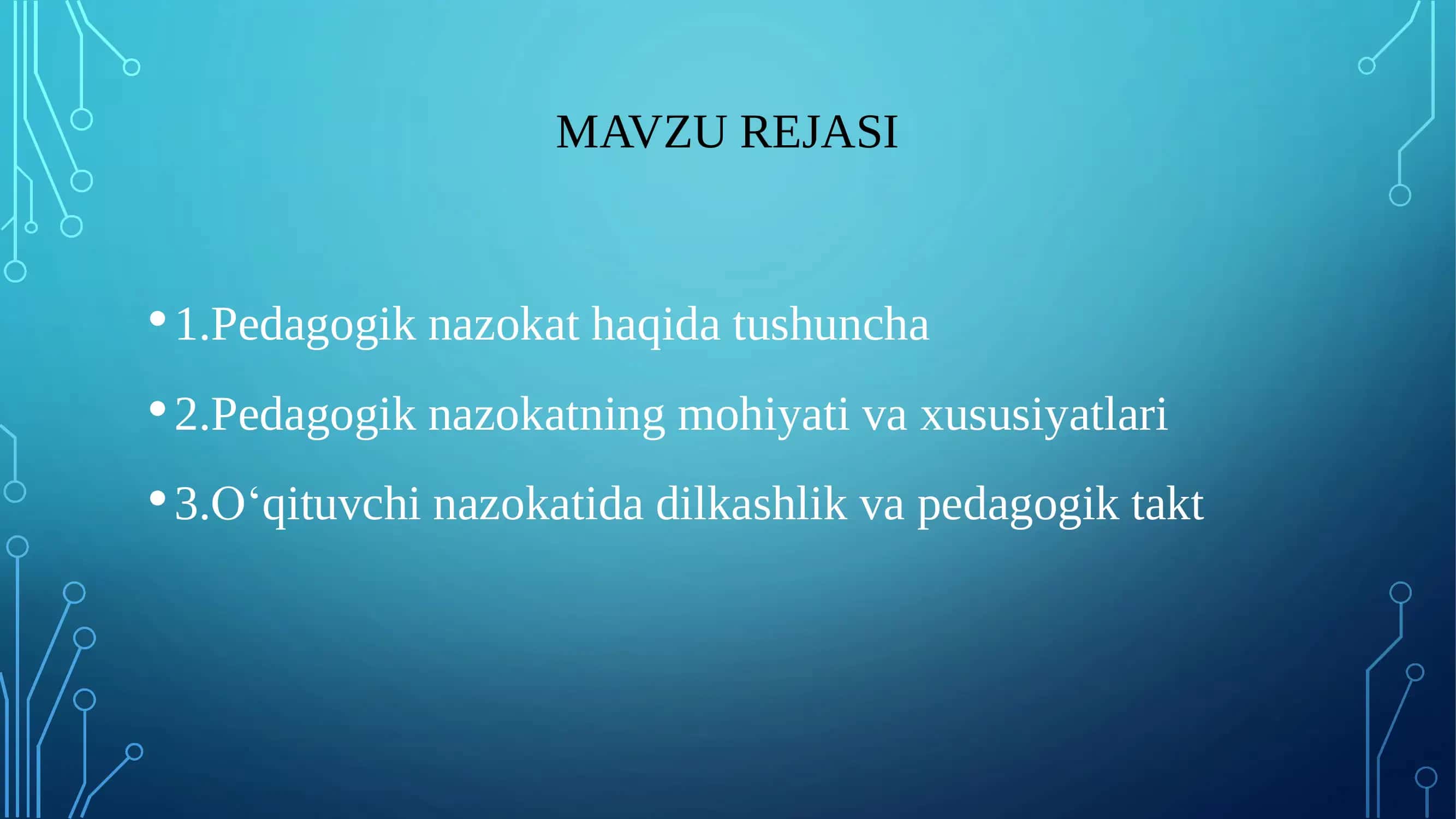 PEDAGOGIK NAZOKAT VA ODOB-AXLOQ 2