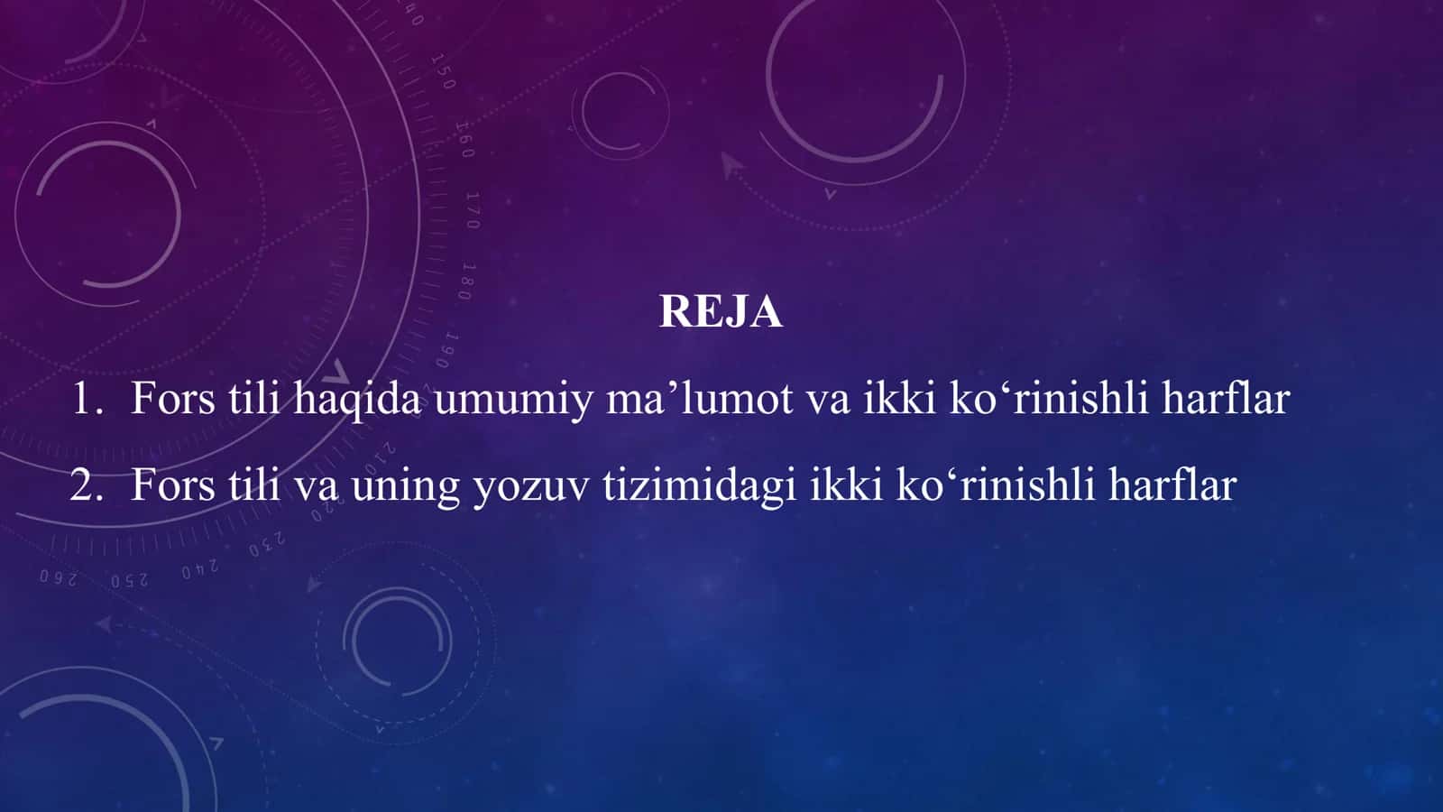 Fors Tili Haqida Umumiy Ma'lumot 2