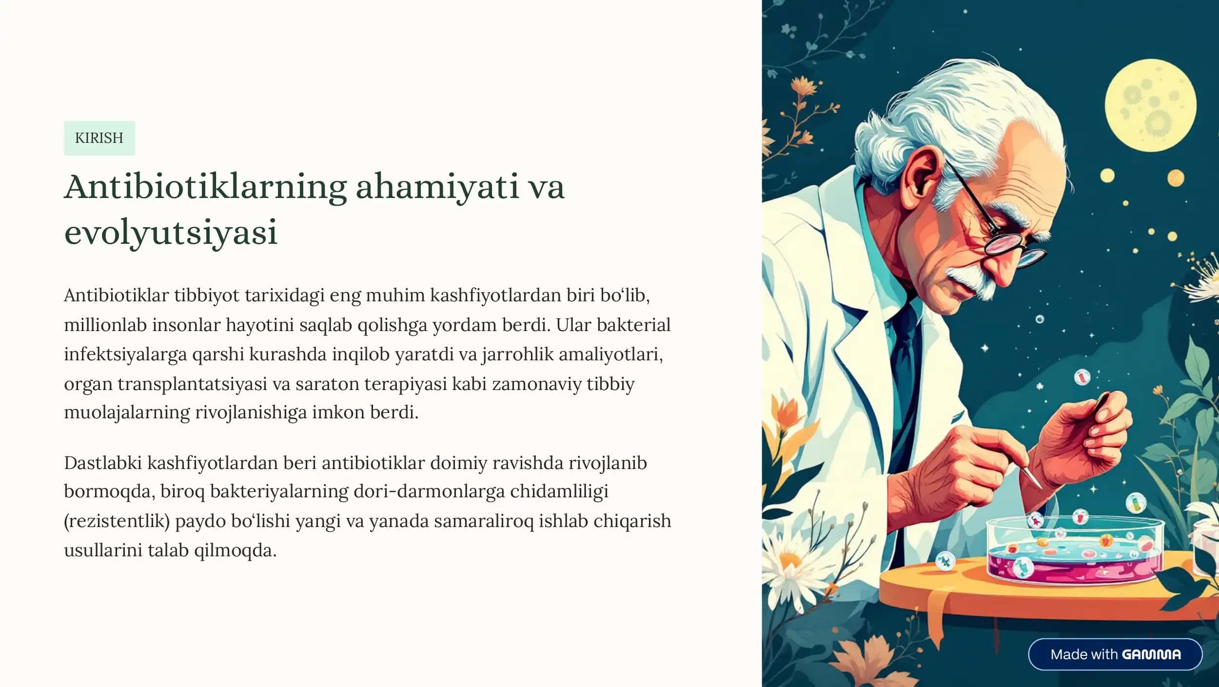 Antibiotiklar ishlab chiqarishning zamonaviy usullari 2
